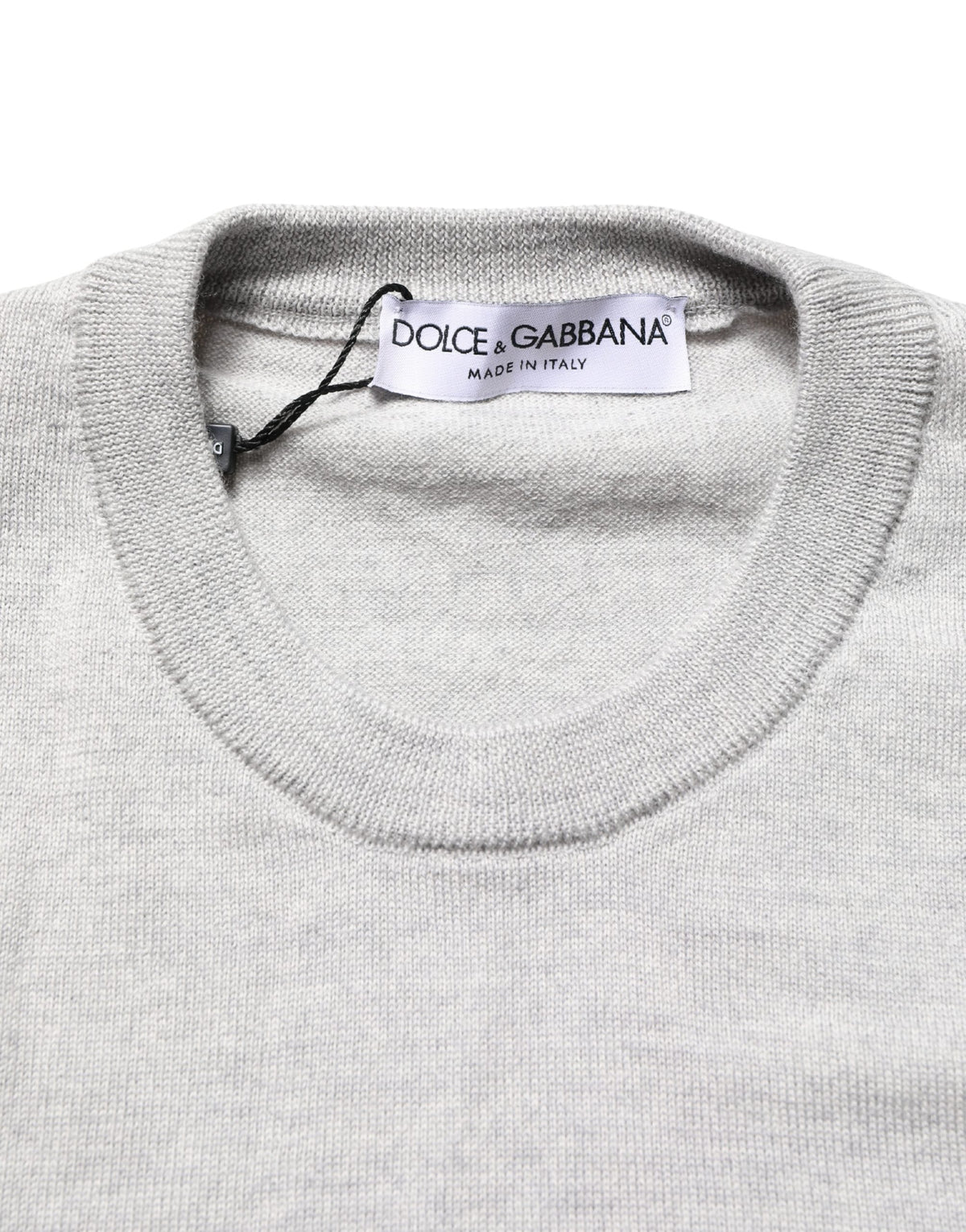 Dolce & Gabbana Gray Long Sleeves Crew Neck Pullover Sweater