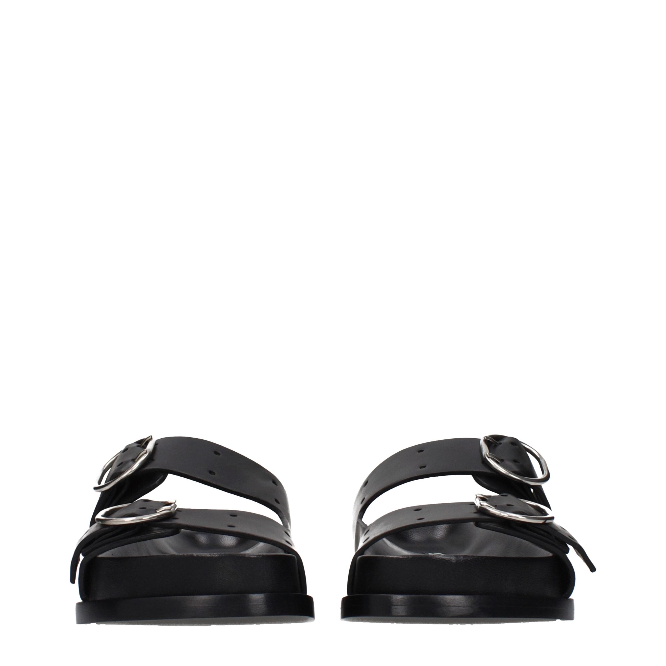 Jil Sander Black Leather Slippers Jil Sander