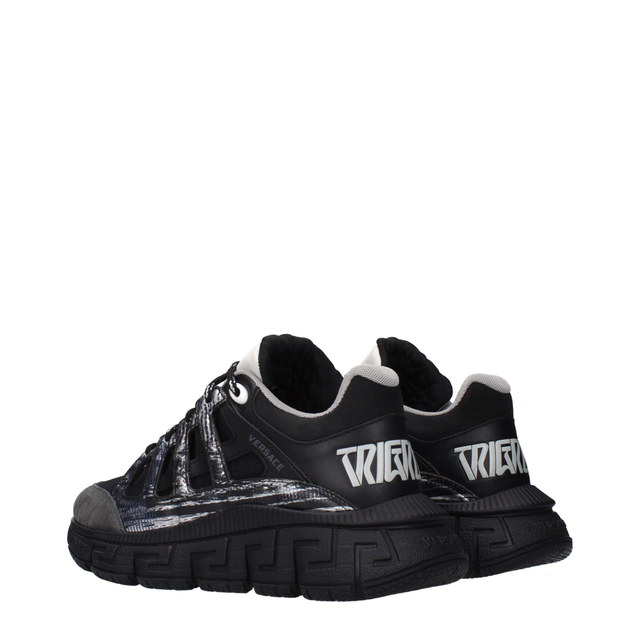 Versace Black Fabric Athletic Sneakers Versace