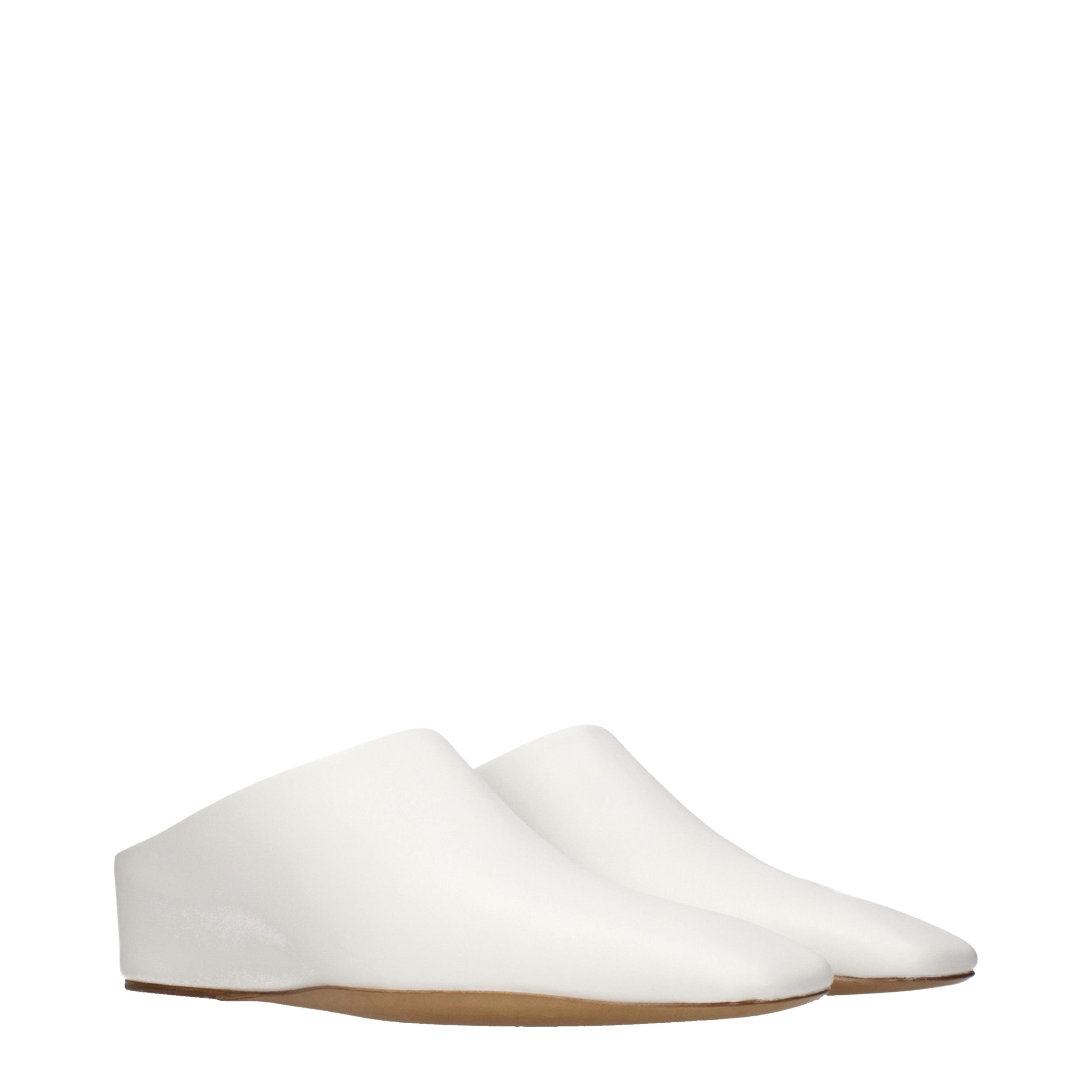 Jil Sander White Leather Slippers Jil Sander