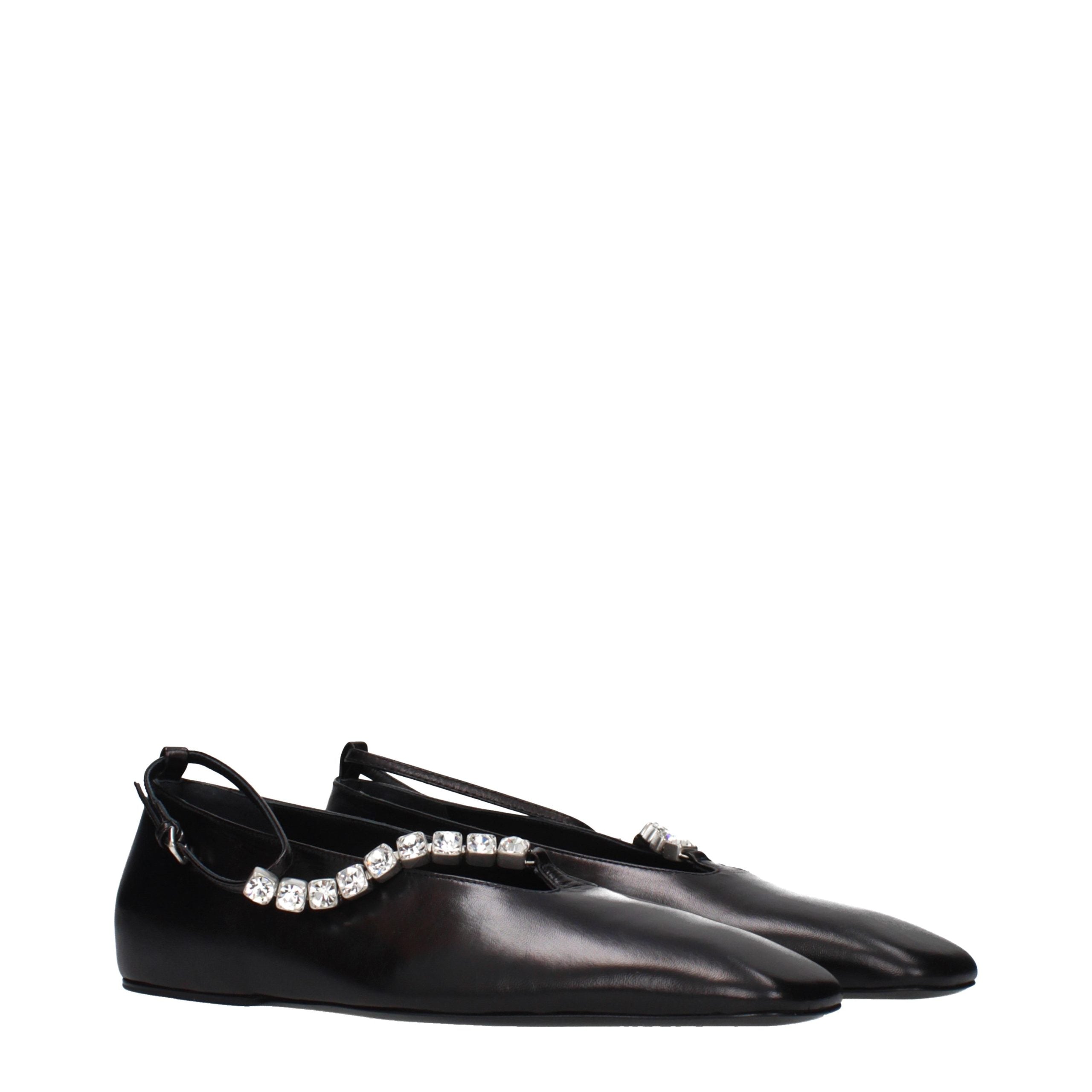 Jil Sander Black Leather Ballet Flats Jil Sander