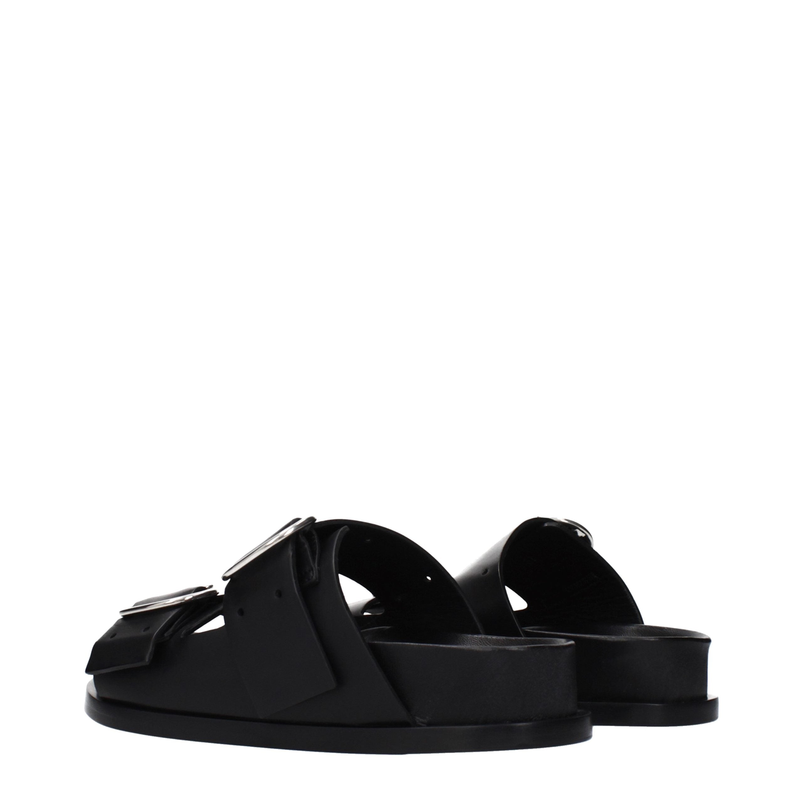 Jil Sander Black Leather Slippers Jil Sander