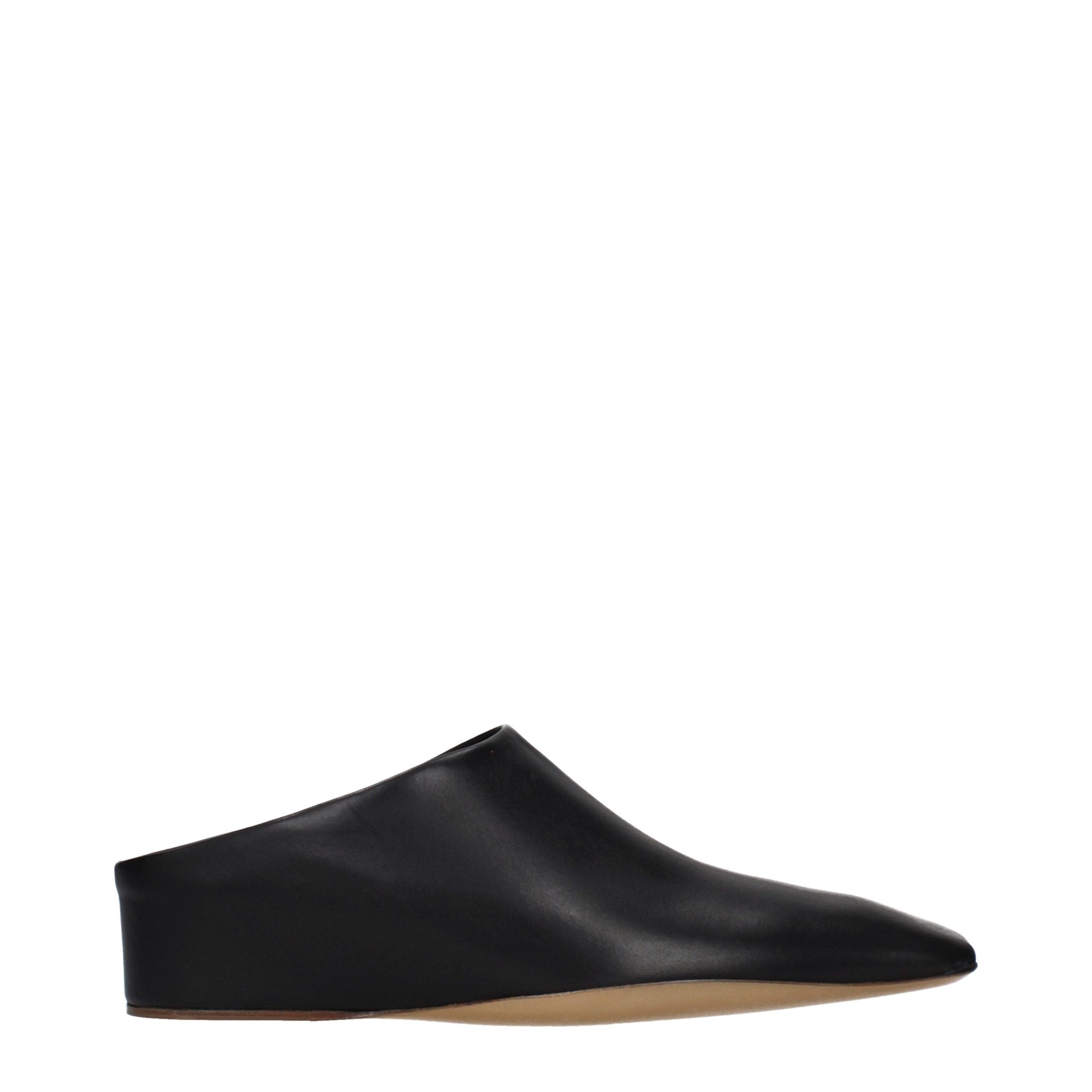 Jil Sander Black Leather Slippers Jil Sander