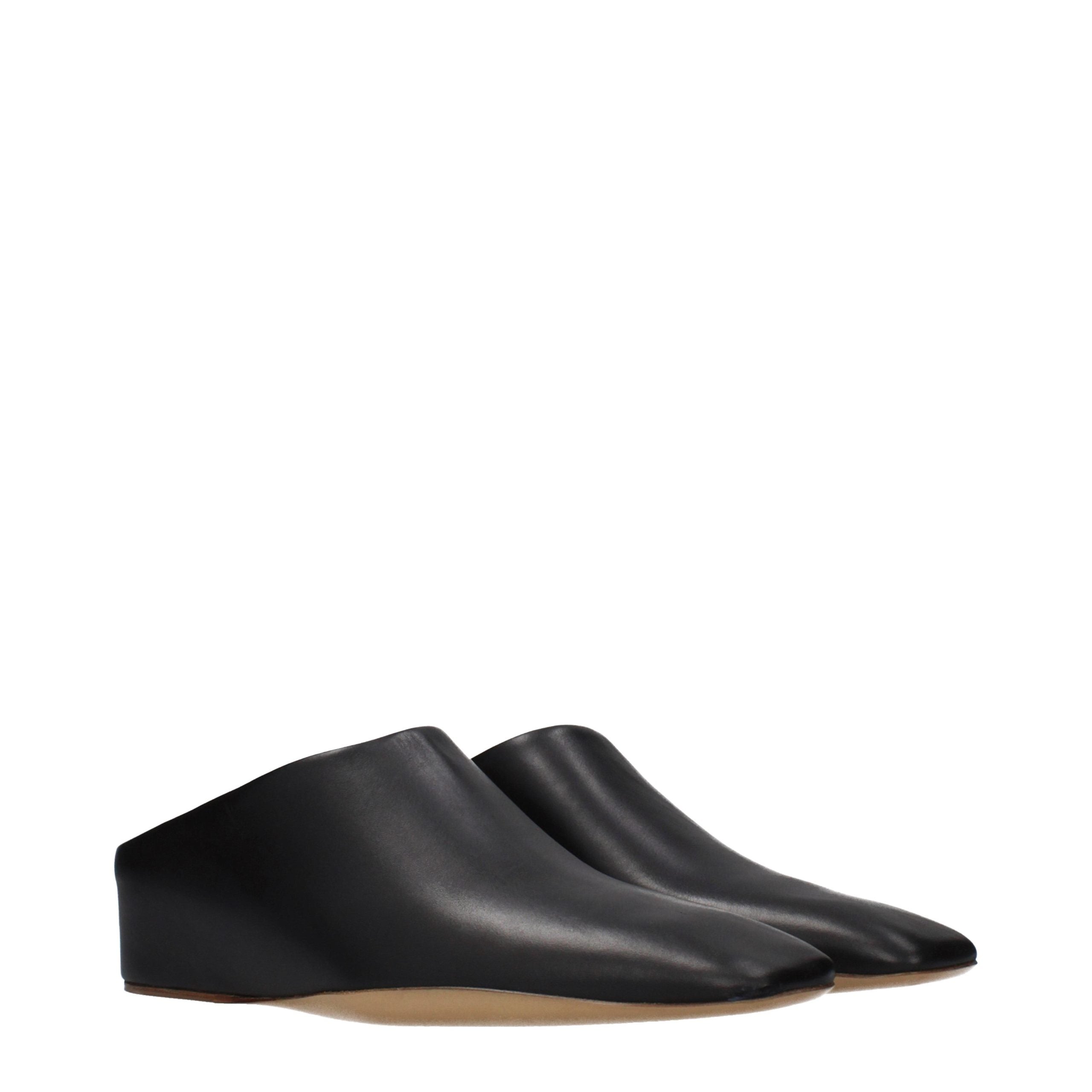 Jil Sander Black Leather Slippers Jil Sander
