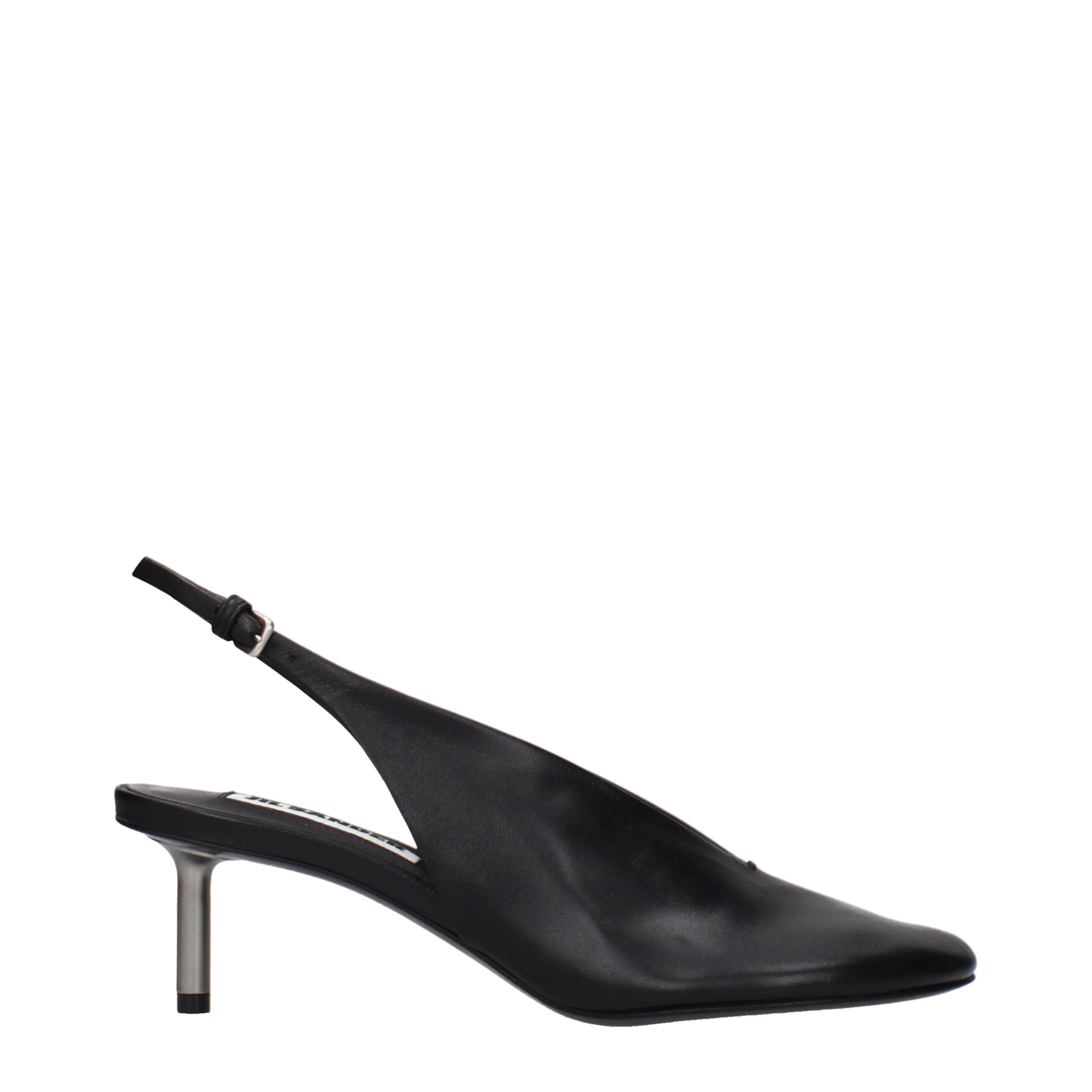 Jil Sander Black Leather High Heel Pumps Jil Sander