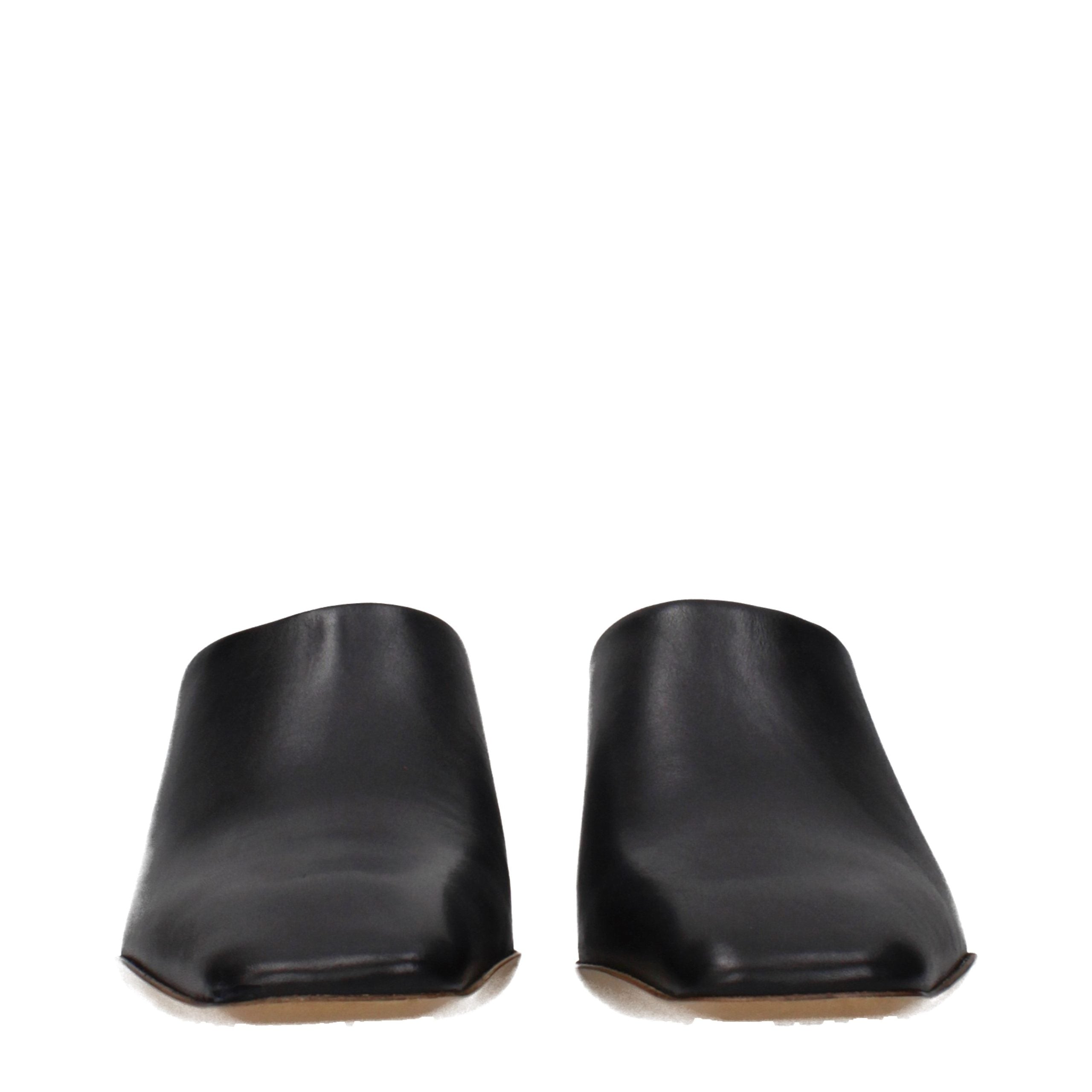 Jil Sander Black Leather Slippers Jil Sander