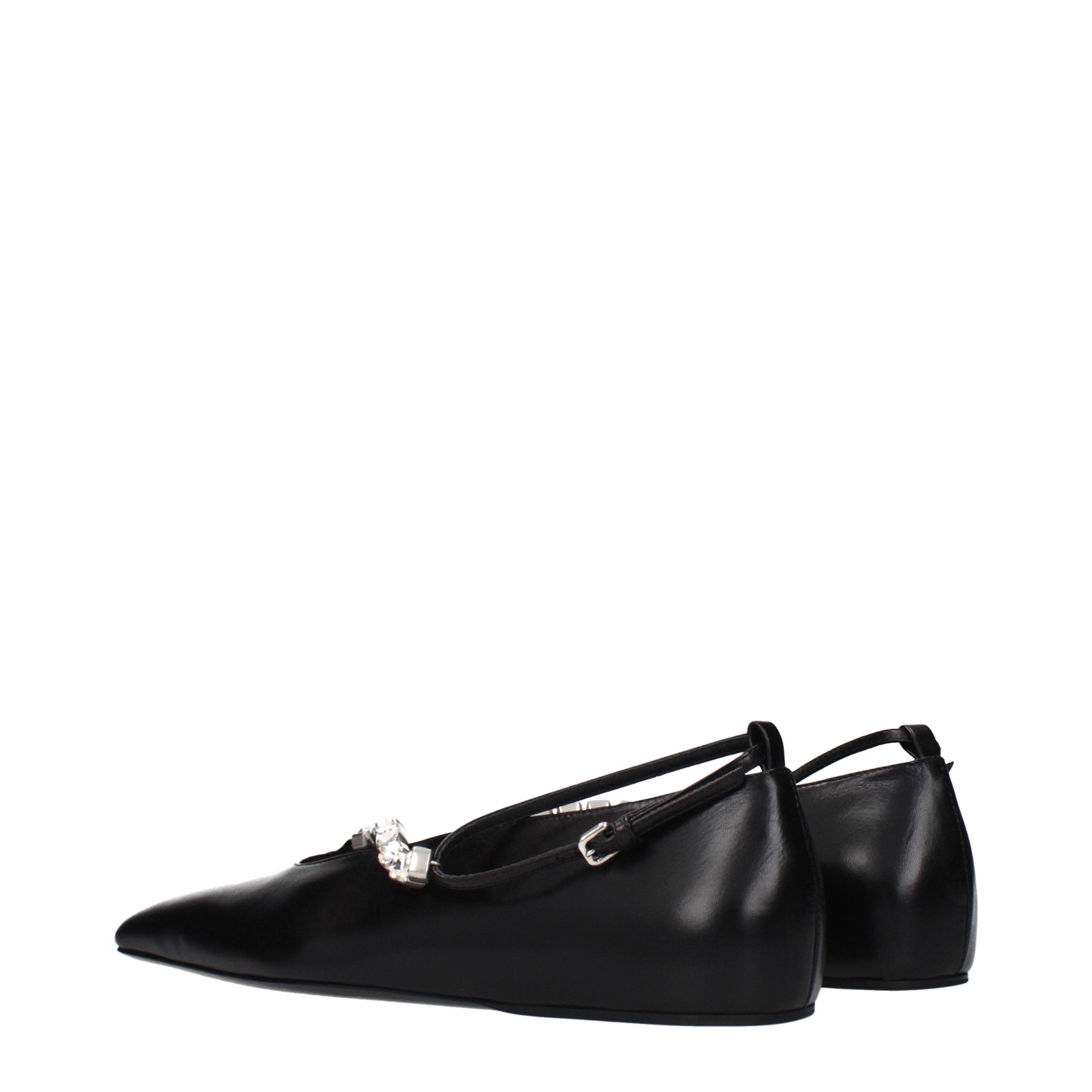 Jil Sander Black Leather Ballet Flats Jil Sander