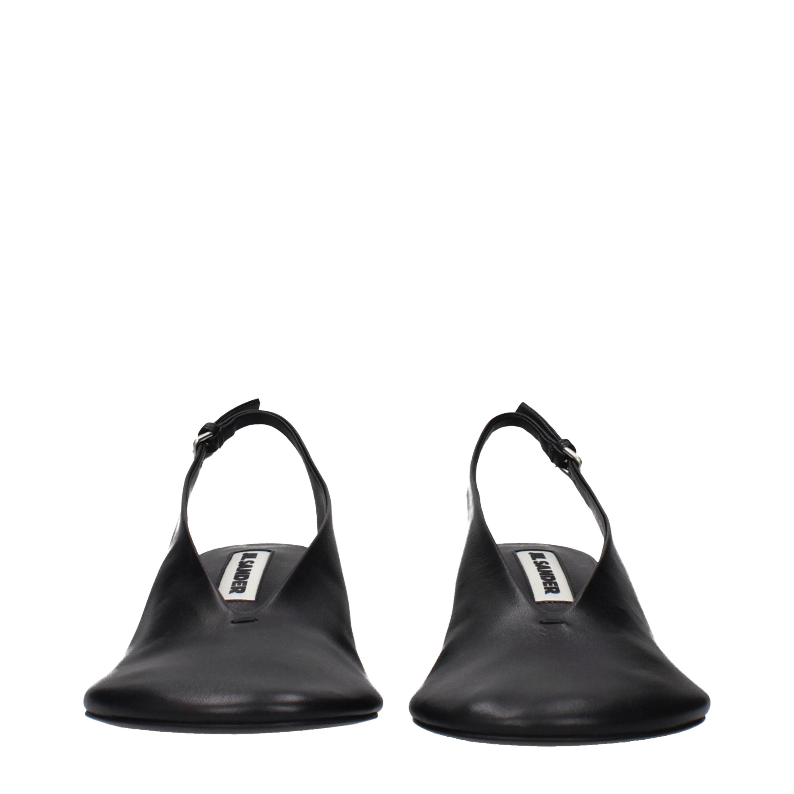 Jil Sander Black Leather High Heel Pumps Jil Sander