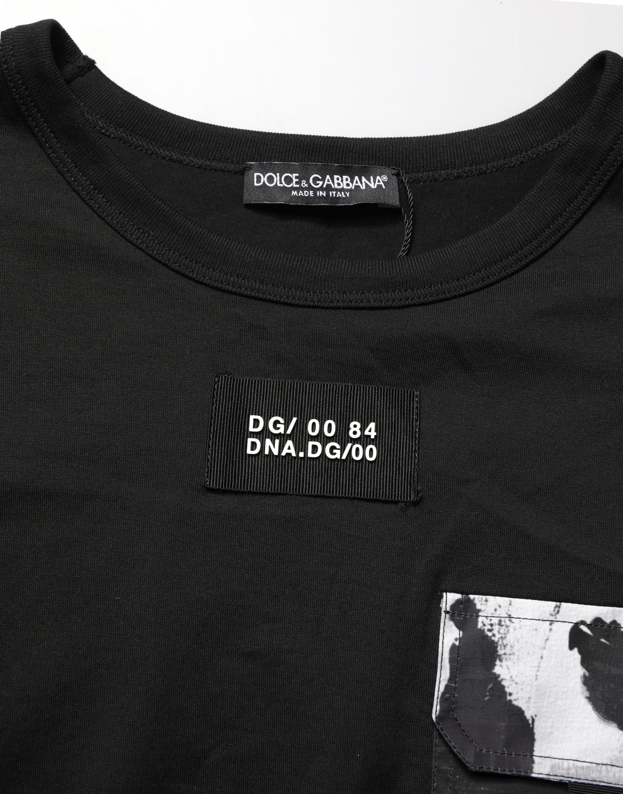 Dolce & Gabbana Black Camouflage Pocket Oversized T-shirt Dolce & Gabbana