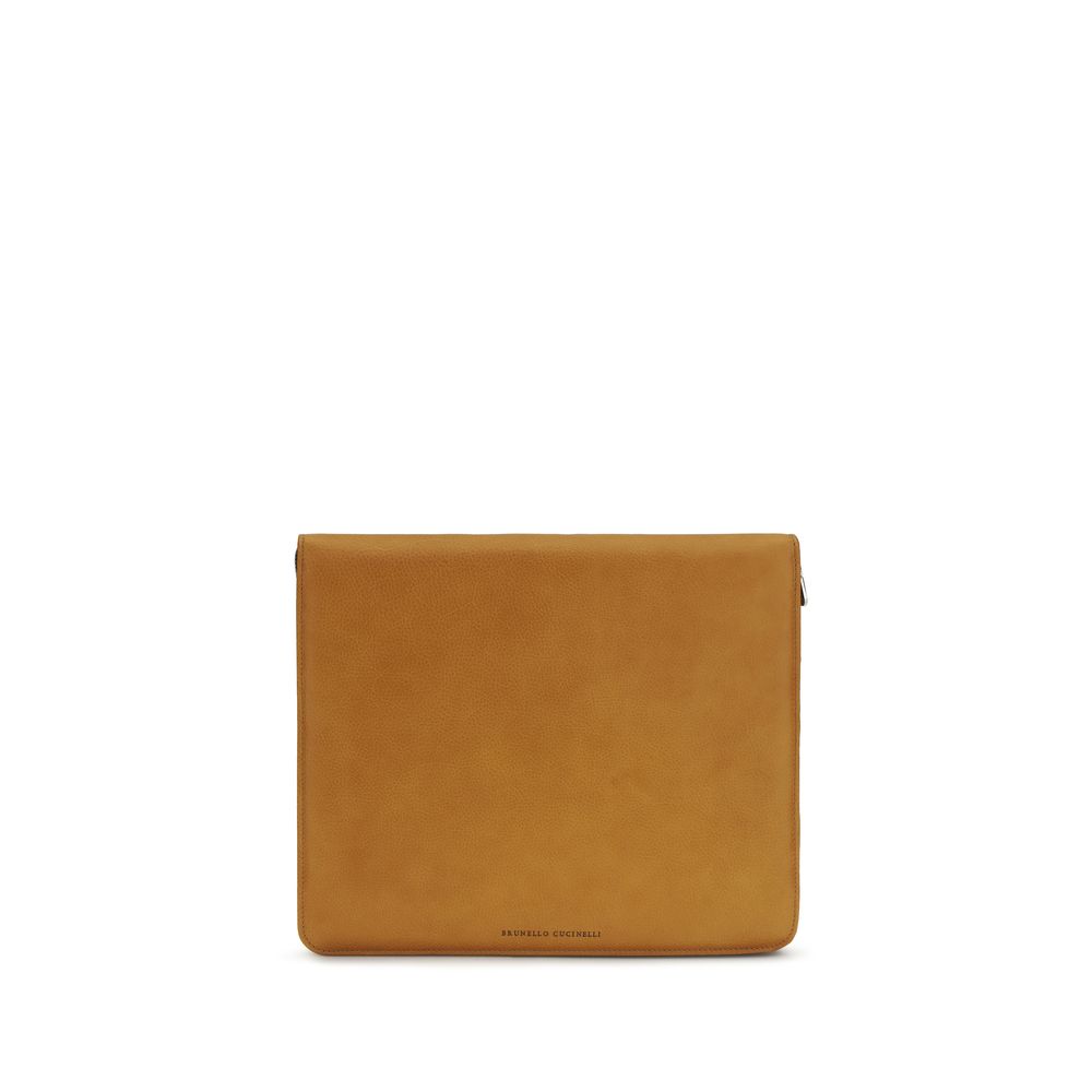 Brunello Cucinelli Brown Calf Leather Bos Taurus Wallet Brunello Cucinelli
