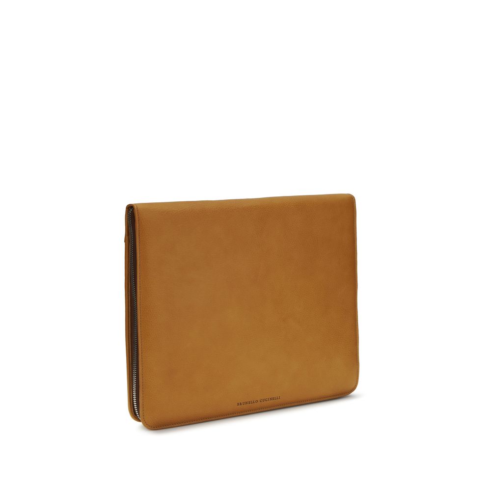 Brunello Cucinelli Brown Calf Leather Bos Taurus Wallet Brunello Cucinelli