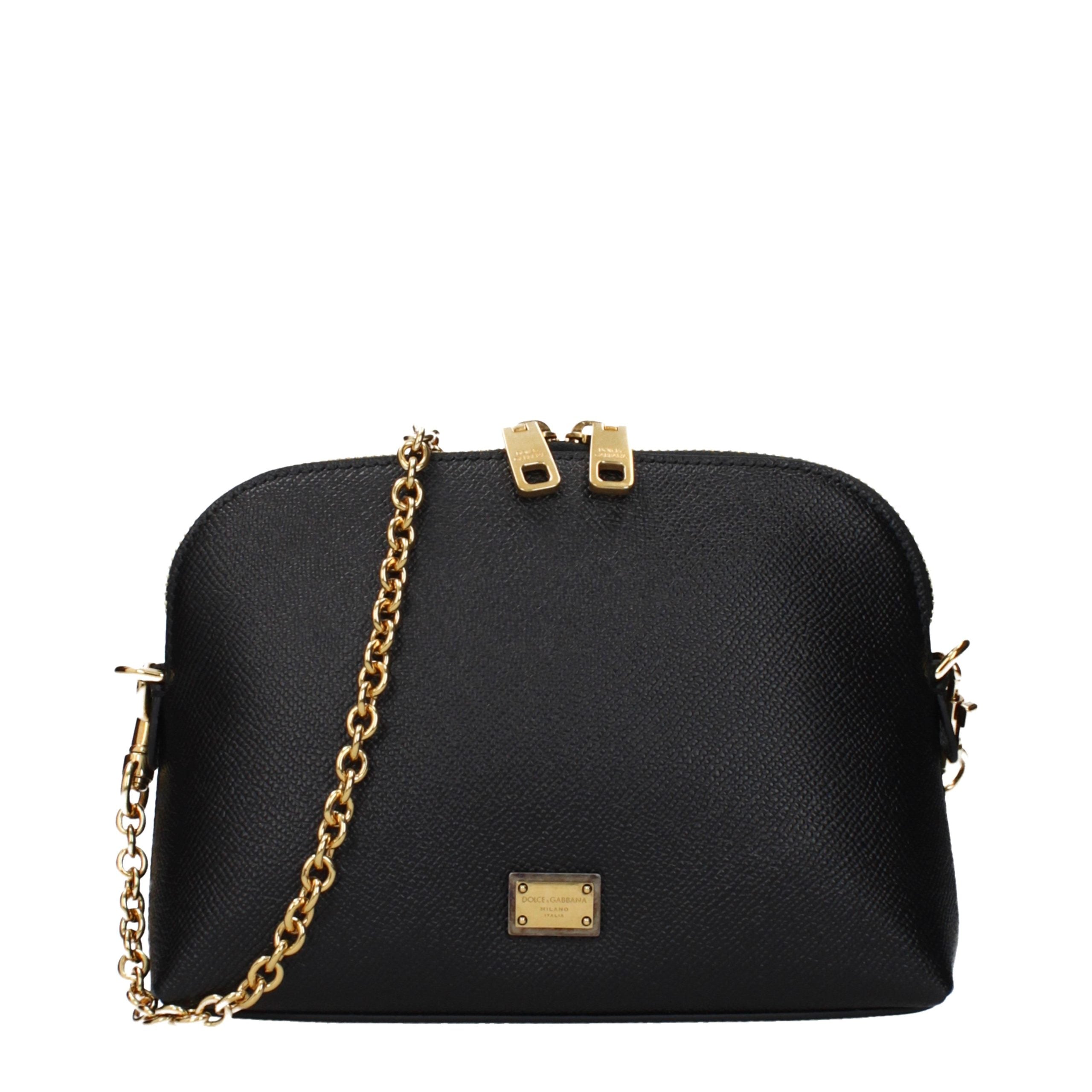 Dolce & Gabbana Black Leather Shoulder Bag Dolce & Gabbana