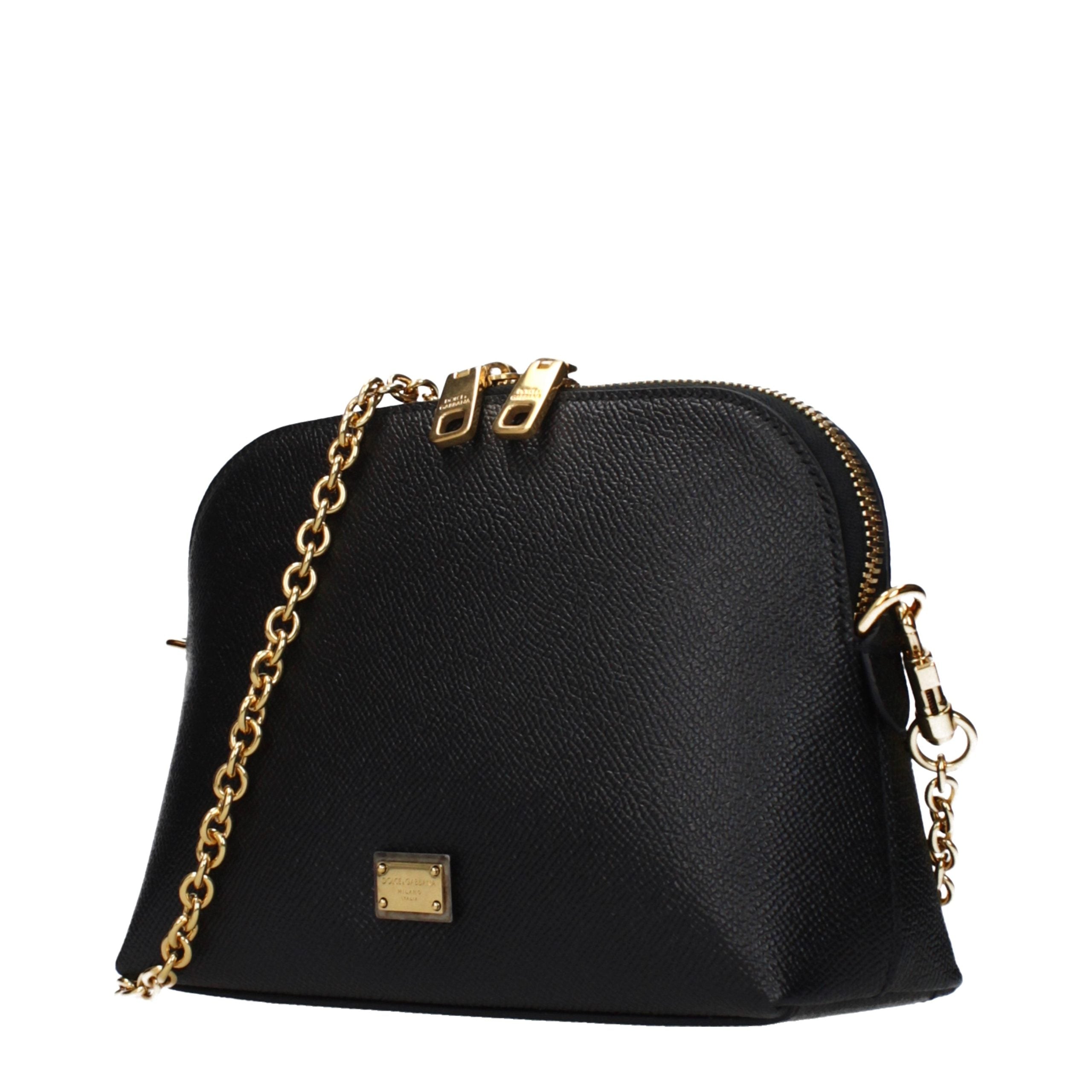 Dolce & Gabbana Black Leather Shoulder Bag Dolce & Gabbana