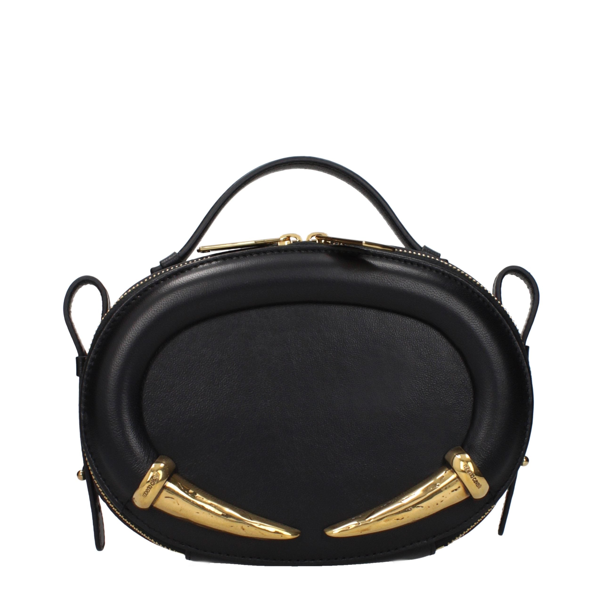 Roberto Cavalli Black Leather Handbag Roberto Cavalli