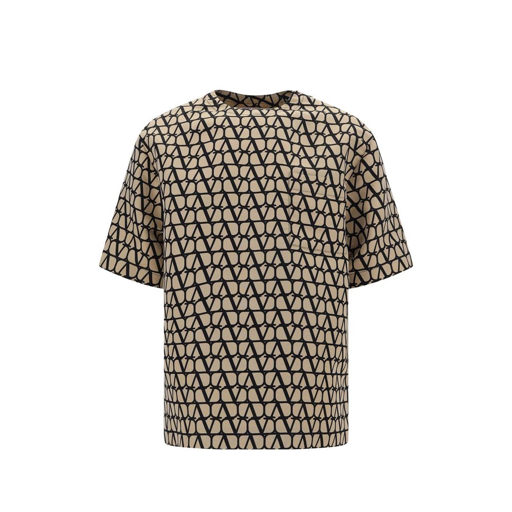 Valentino Garavani Brown Silk T-Shirt Valentino Garavani