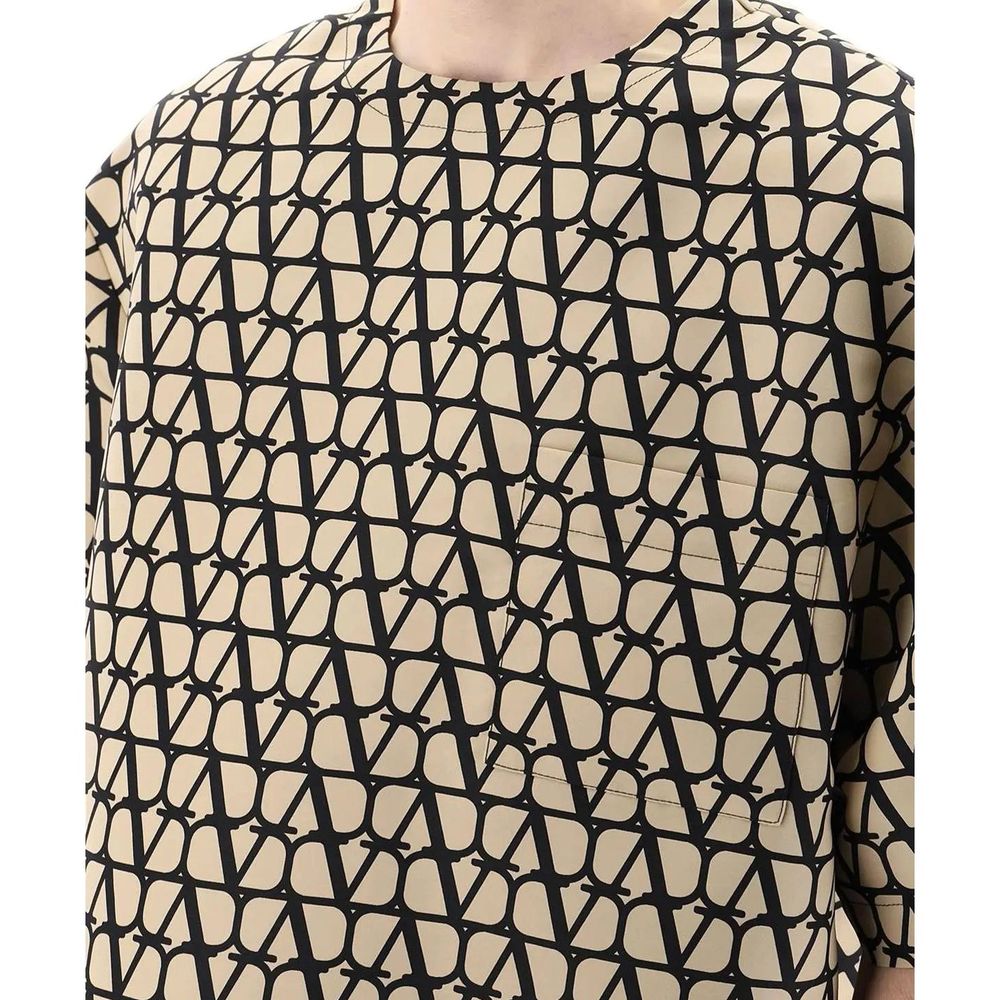 Valentino Brown Silk T-Shirt Valentino
