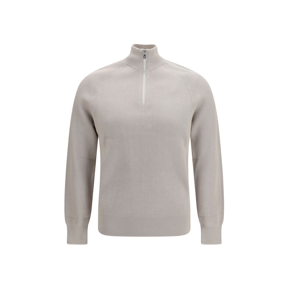 Brunello Cucinelli Beige Cotton Sweatshirt Brunello Cucinelli