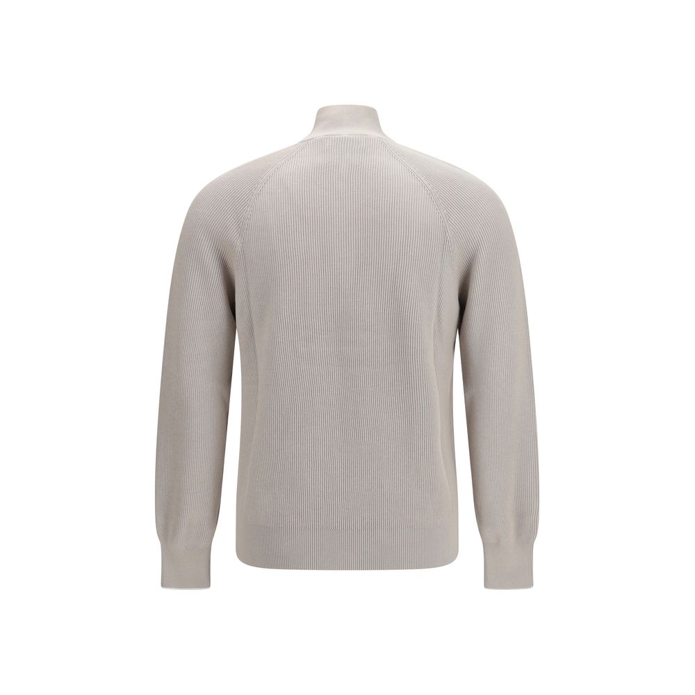 Brunello Cucinelli Beige Cotton Sweatshirt Brunello Cucinelli