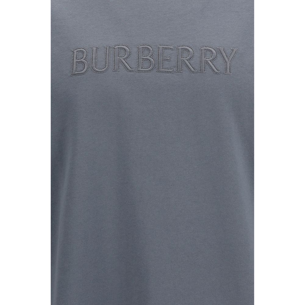 Burberry Gray Cotton T-Shirt Burberry