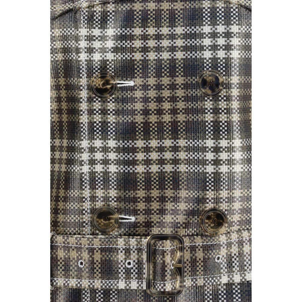 Burberry Brown Polyester Trench Coat Burberry