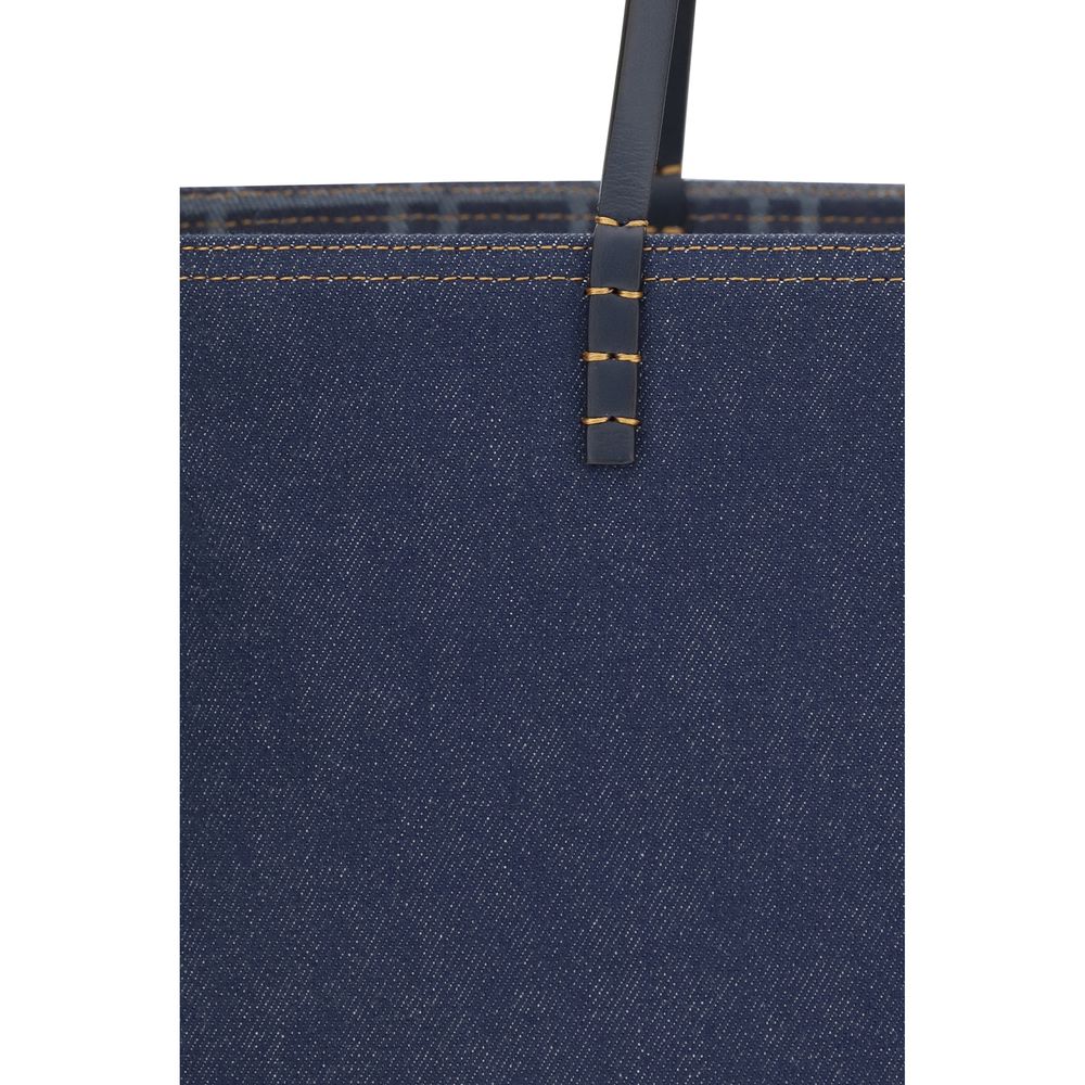 Fendi Blue Cotton Shoulder Bag Fendi