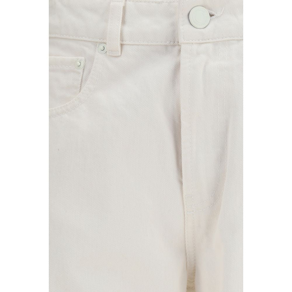 Ami Paris White Cotton Straight-Leg Jeans Ami Paris