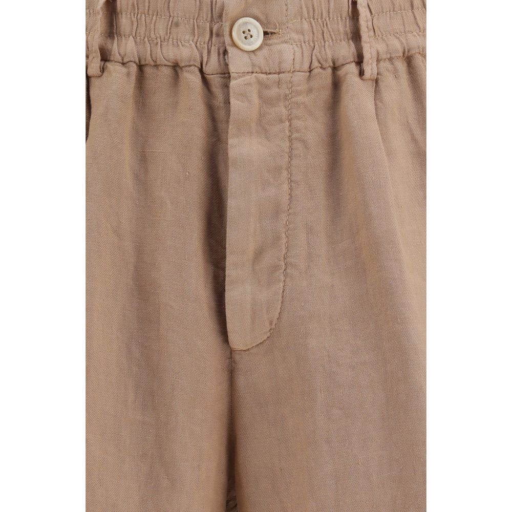 Brunello Cucinelli Brown Linen Bermuda Shorts Brunello Cucinelli