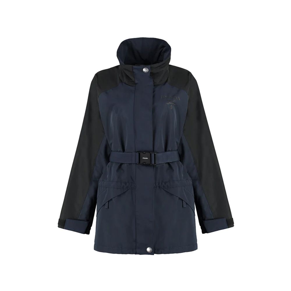 Prada Blue Polyamide Shell Jacket Prada