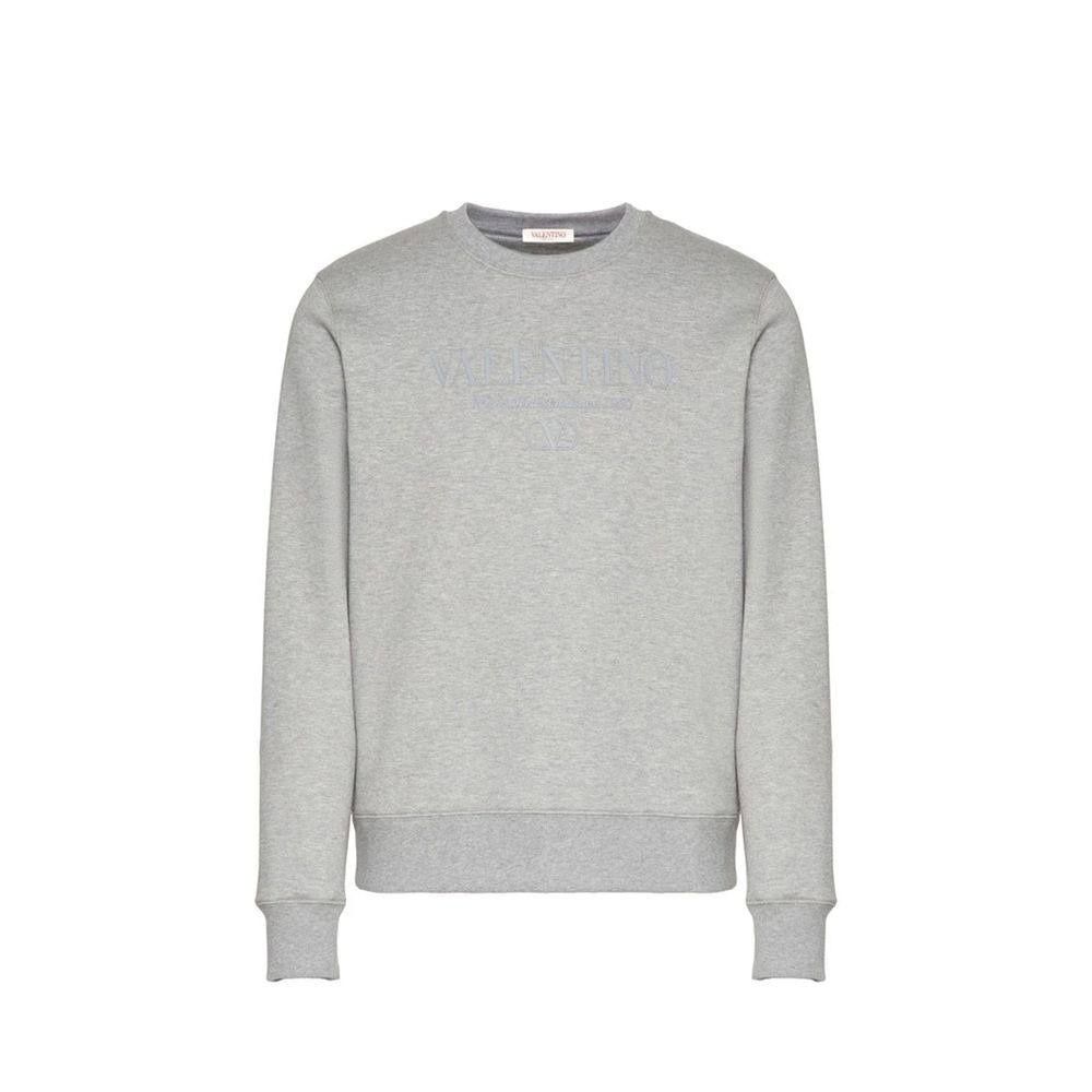 Valentino Garavani Gray Cotton Sweatshirt Valentino Garavani