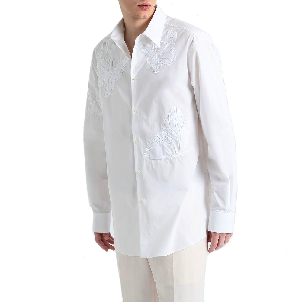 Valentino Garavani White Cotton Dress Shirt Valentino Garavani