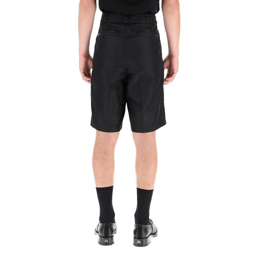 Valentino Black Nylon Bermuda Shorts Valentino