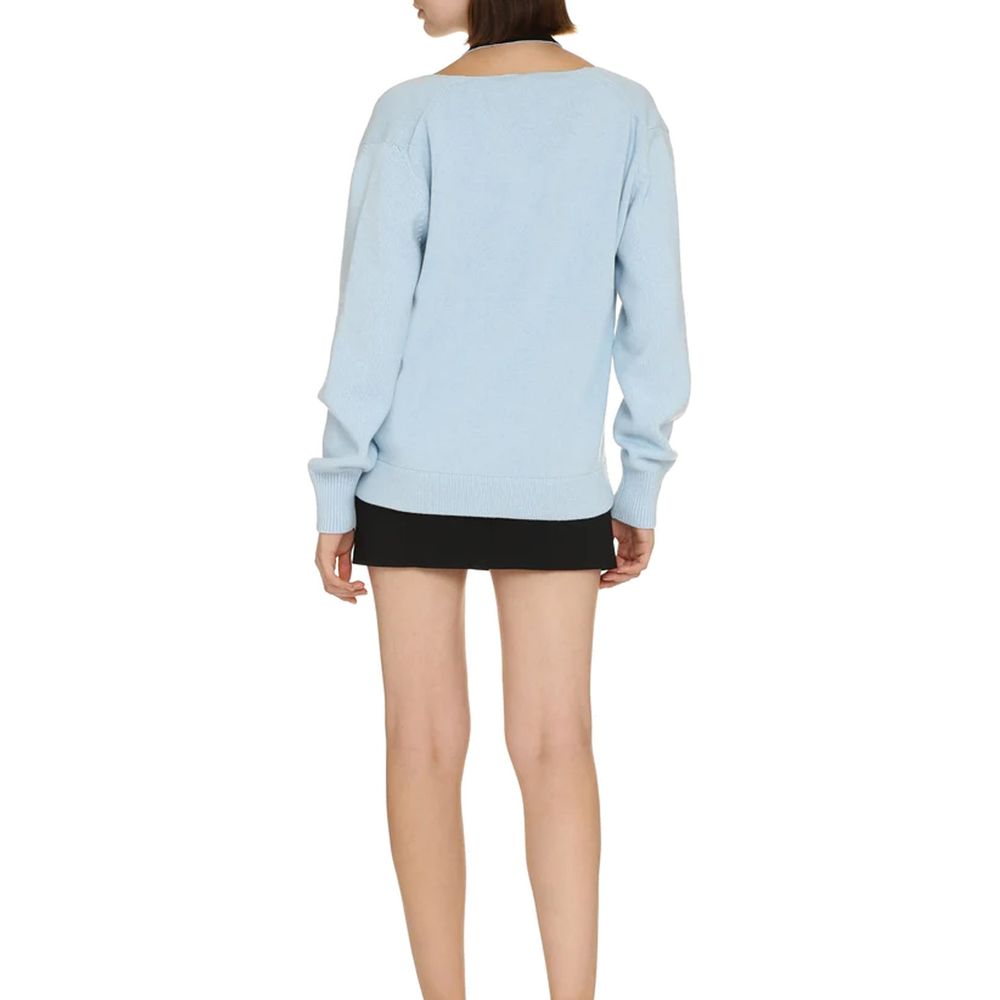 Fendi Blue Cashmere Cardigan Fendi