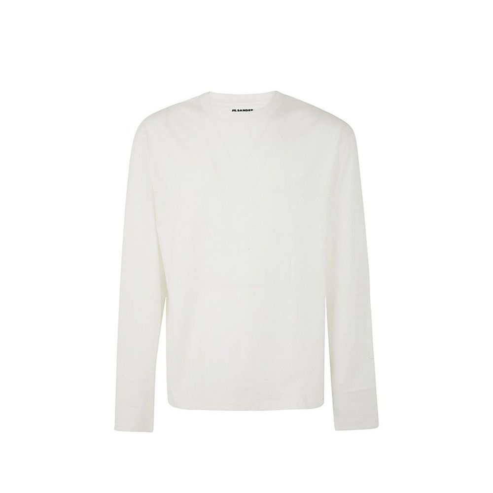 Jil Sander White Cotton Long Sleeve T-Shirt Jil Sander