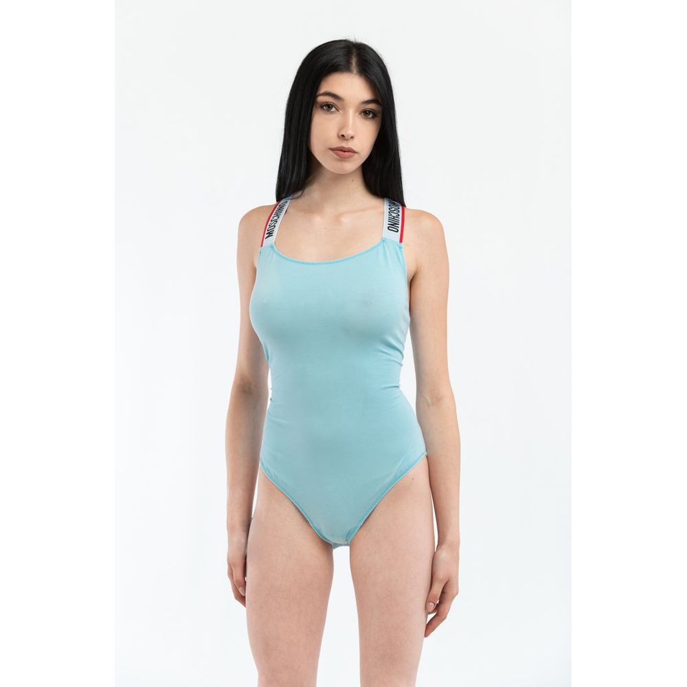 Moschino Blue Cotton Bodysuit Moschino