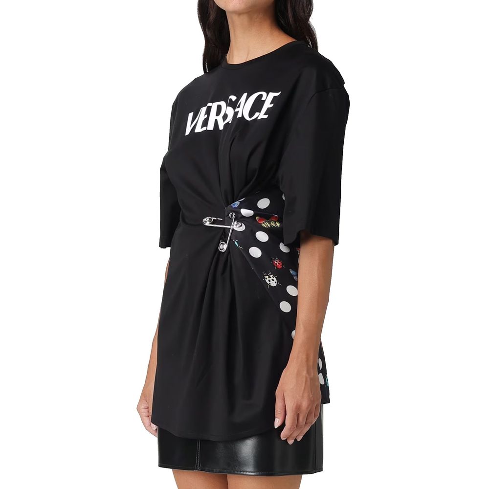 Versace Black Cotton T-Shirt Versace