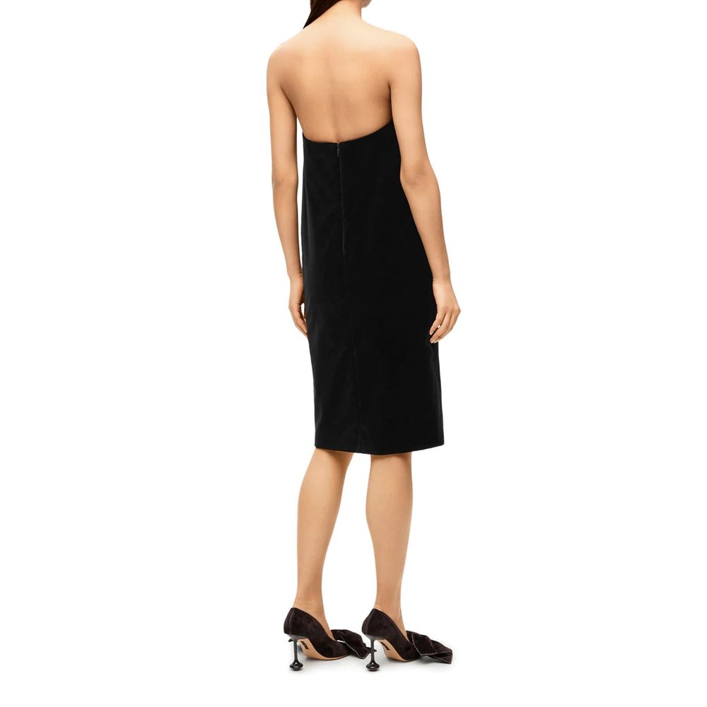 Loewe Black Cotton Cocktail Dress Loewe
