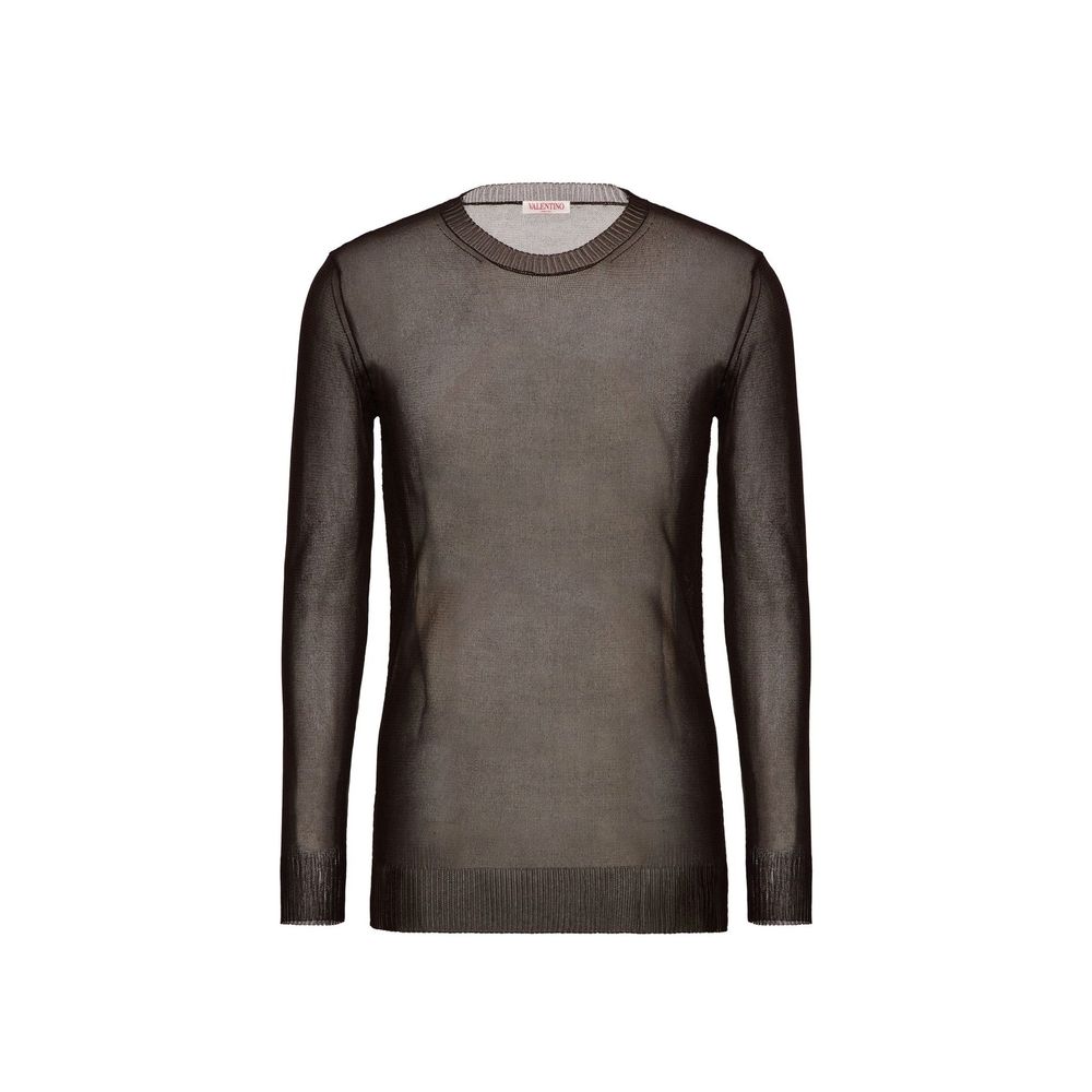 Valentino Garavani Brown Silk Sweatshirt Valentino Garavani