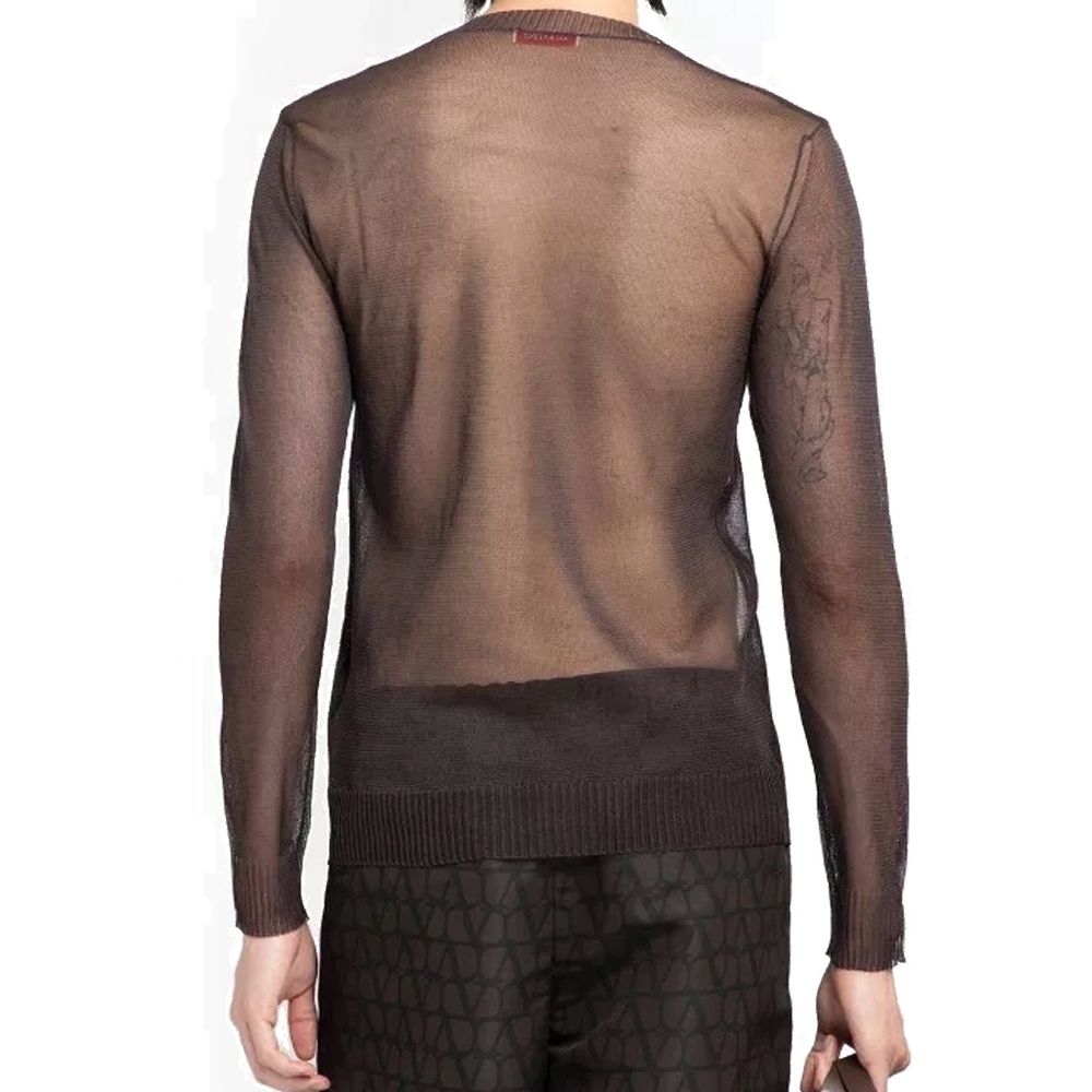 Valentino Garavani Brown Silk Sweatshirt Valentino Garavani