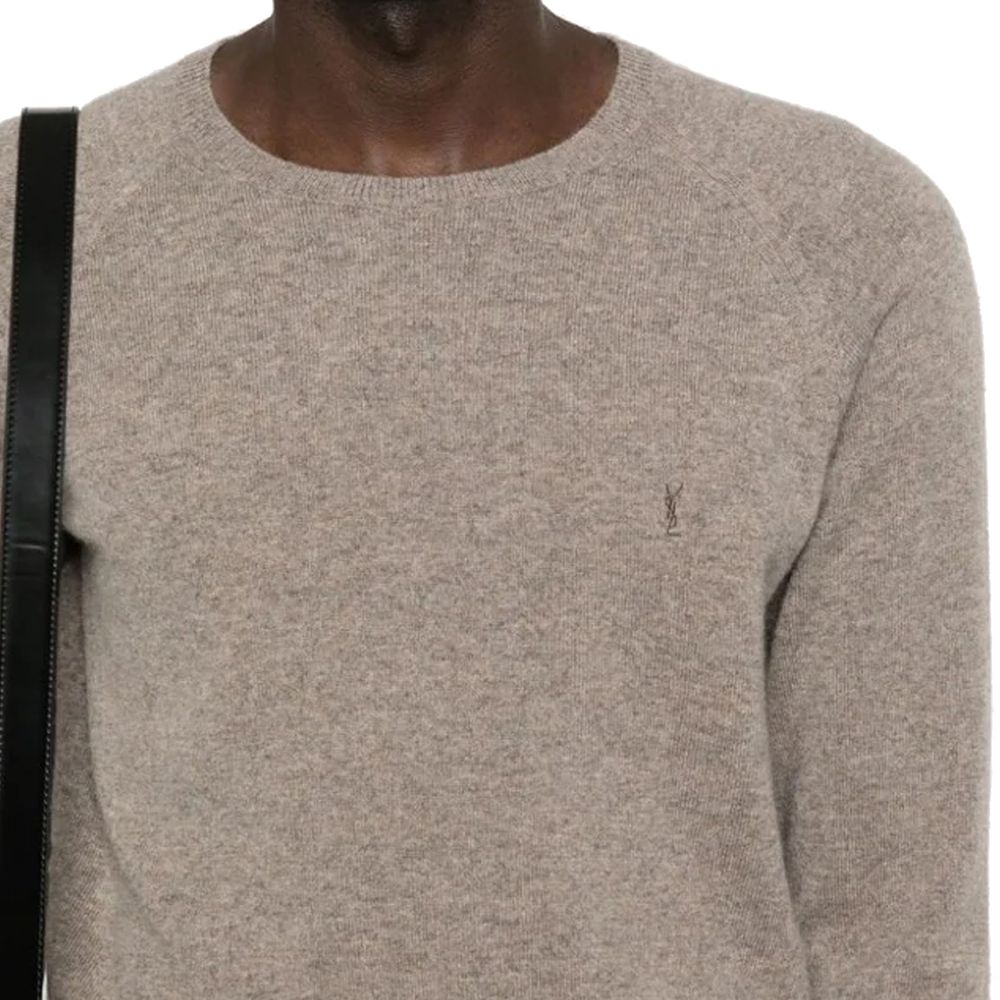 Saint Laurent Brown Cashmere Sweater Saint Laurent
