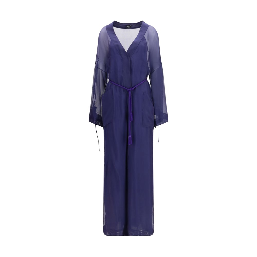 Giorgio Armani Blue Viscose Jumpsuit Giorgio Armani