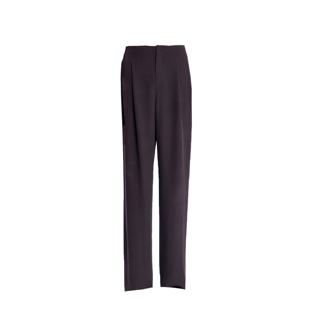 Saint Laurent Brown Silk Casual Pants