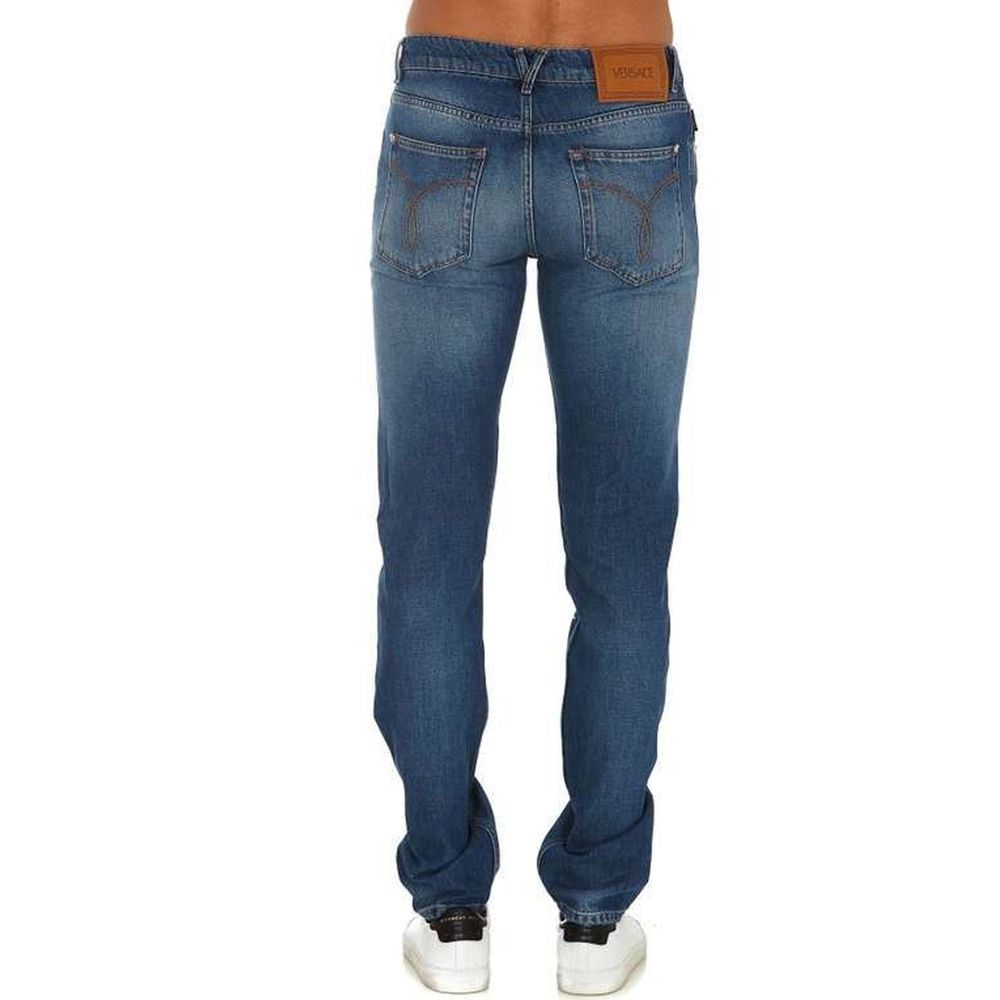 Versace Blue Cotton Jeans Denim Versace