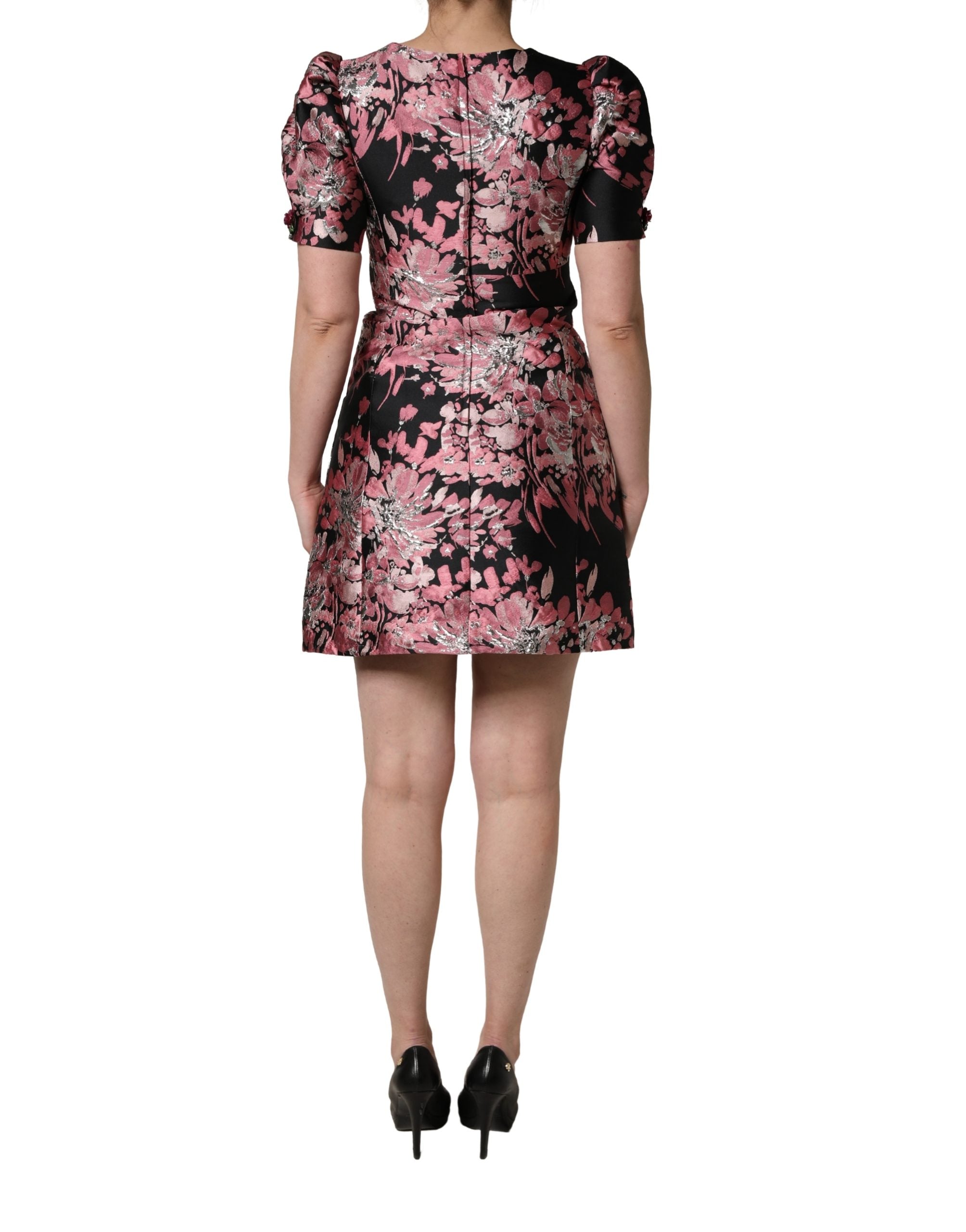 Dolce & Gabbana Multicolor Floral Brocade A-line Mini Dress Dolce & Gabbana
