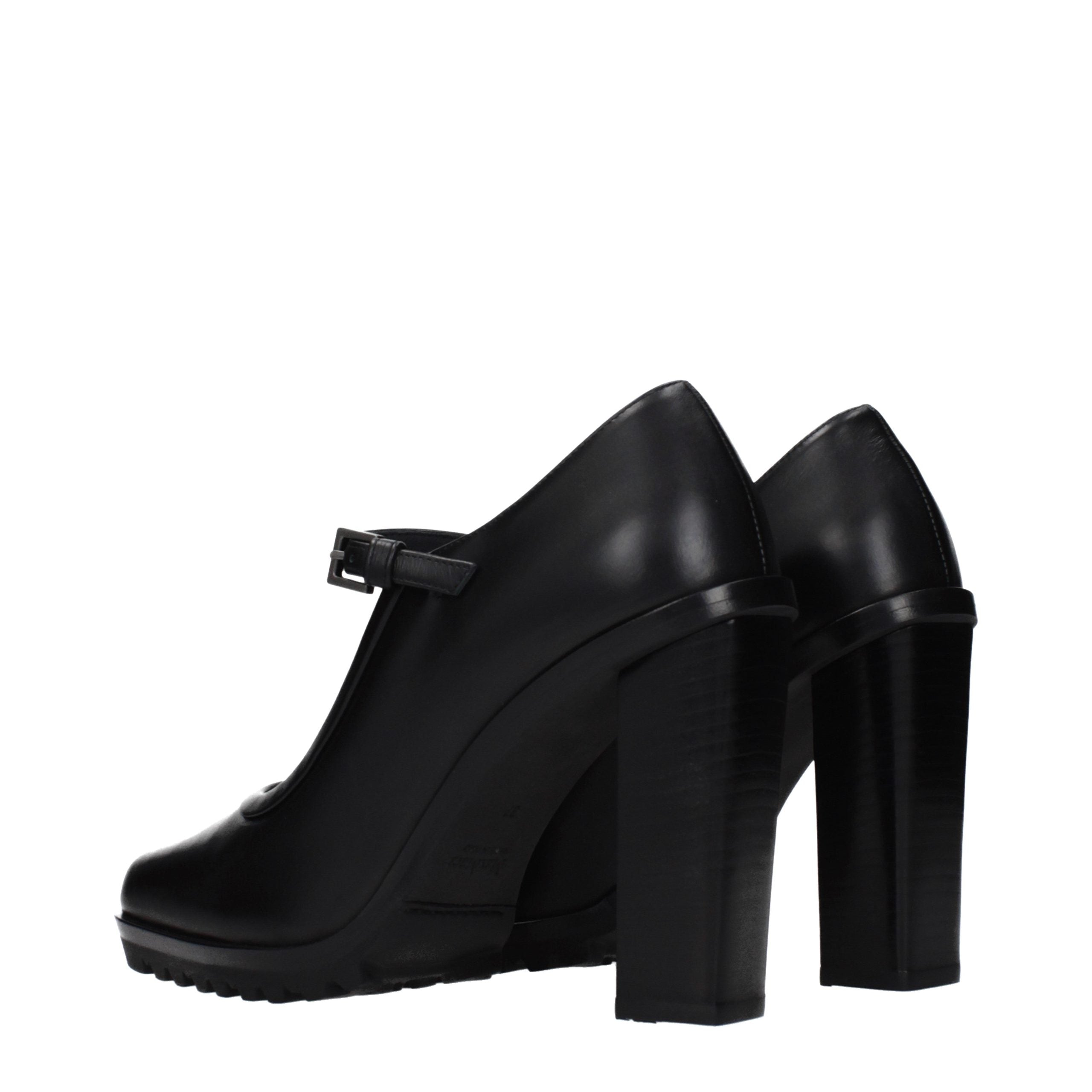Max Mara Black Leather High Heel Pumps Max Mara