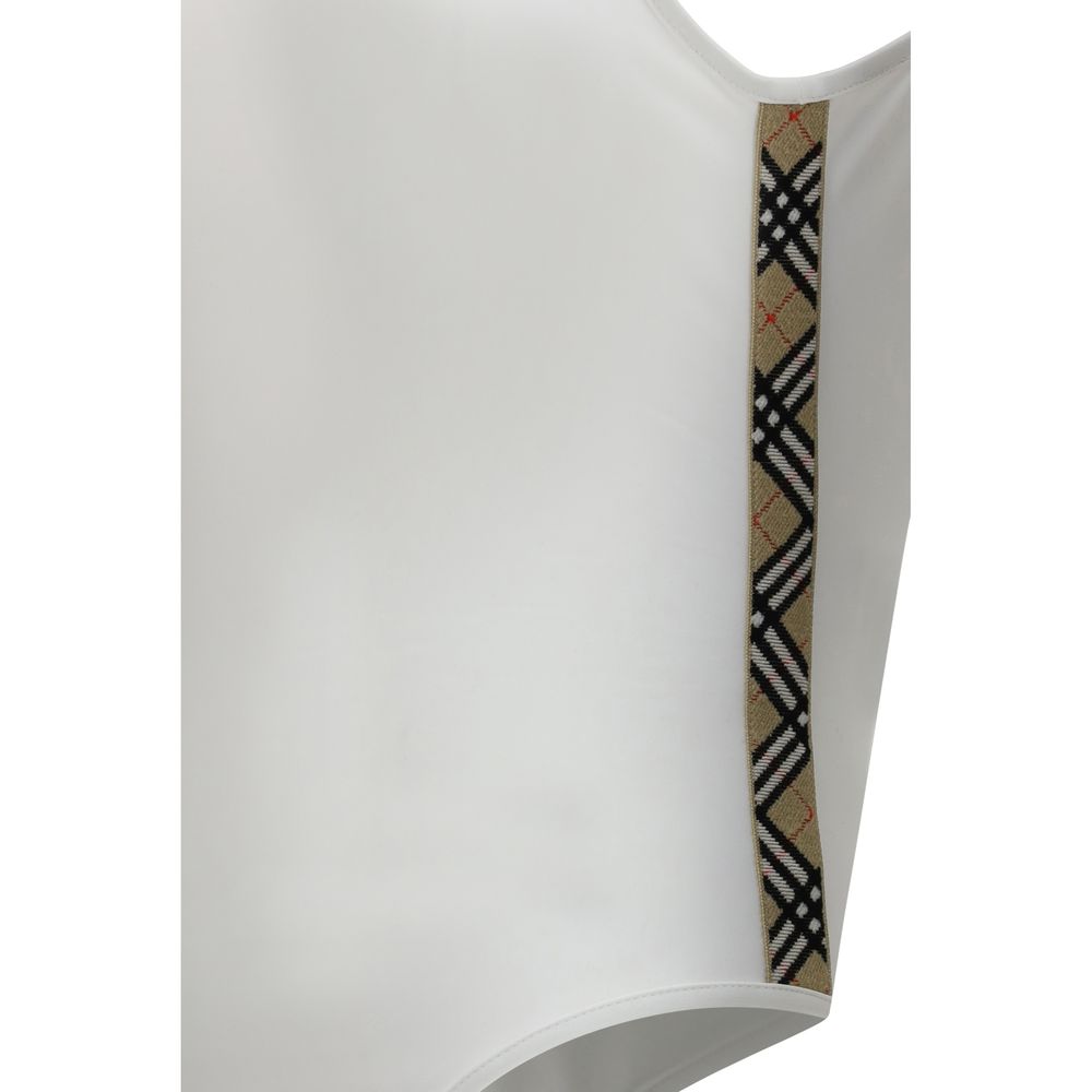 Burberry White Polyamide One-Piece Swimsuit Burberry