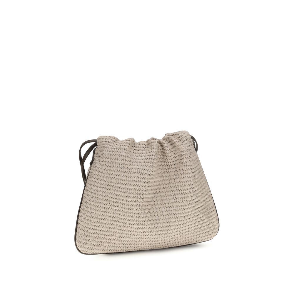 Brunello Cucinelli Beige Cotton Handbag Brunello Cucinelli