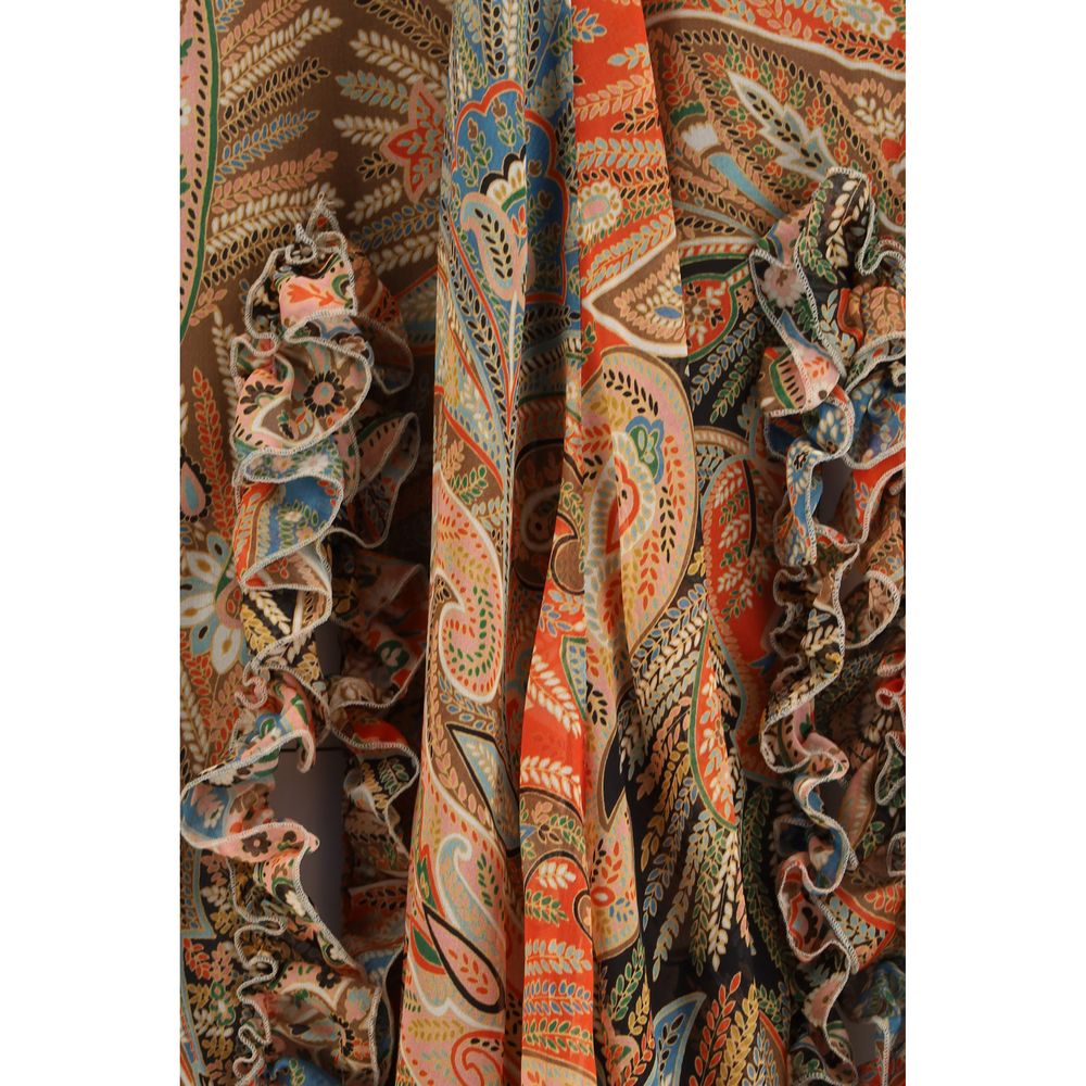 Etro Multicolor Silk Long Skirt Etro