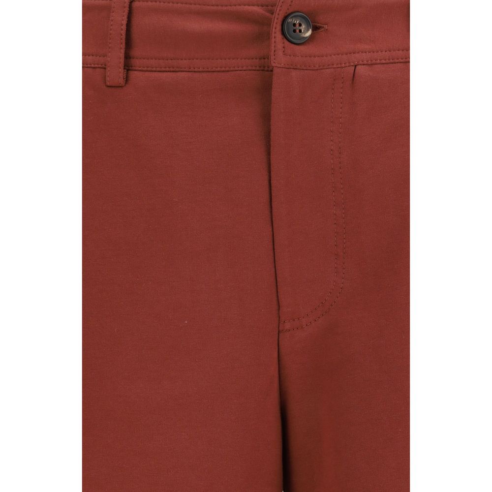 Brunello Cucinelli Red Cotton Bermuda Shorts Brunello Cucinelli