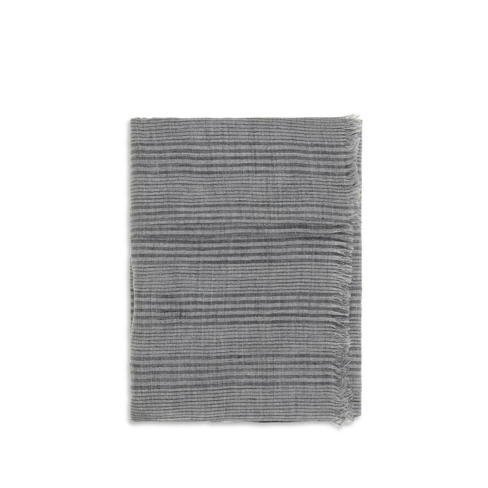Brunello Cucinelli Gray Linen Scarf Brunello Cucinelli