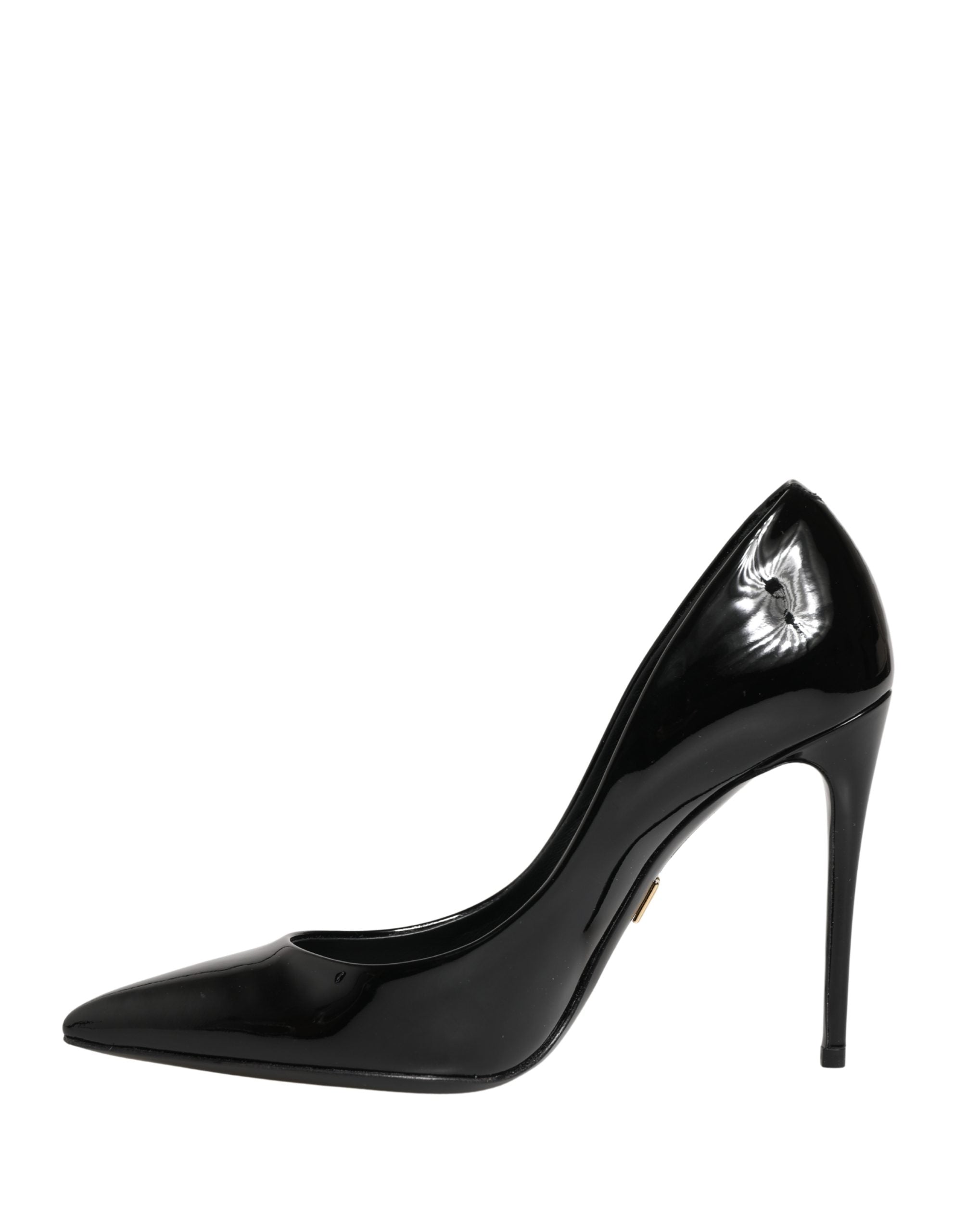 Dolce & Gabbana Black Calf Leather Stiletto Heels Pumps Shoes Dolce & Gabbana